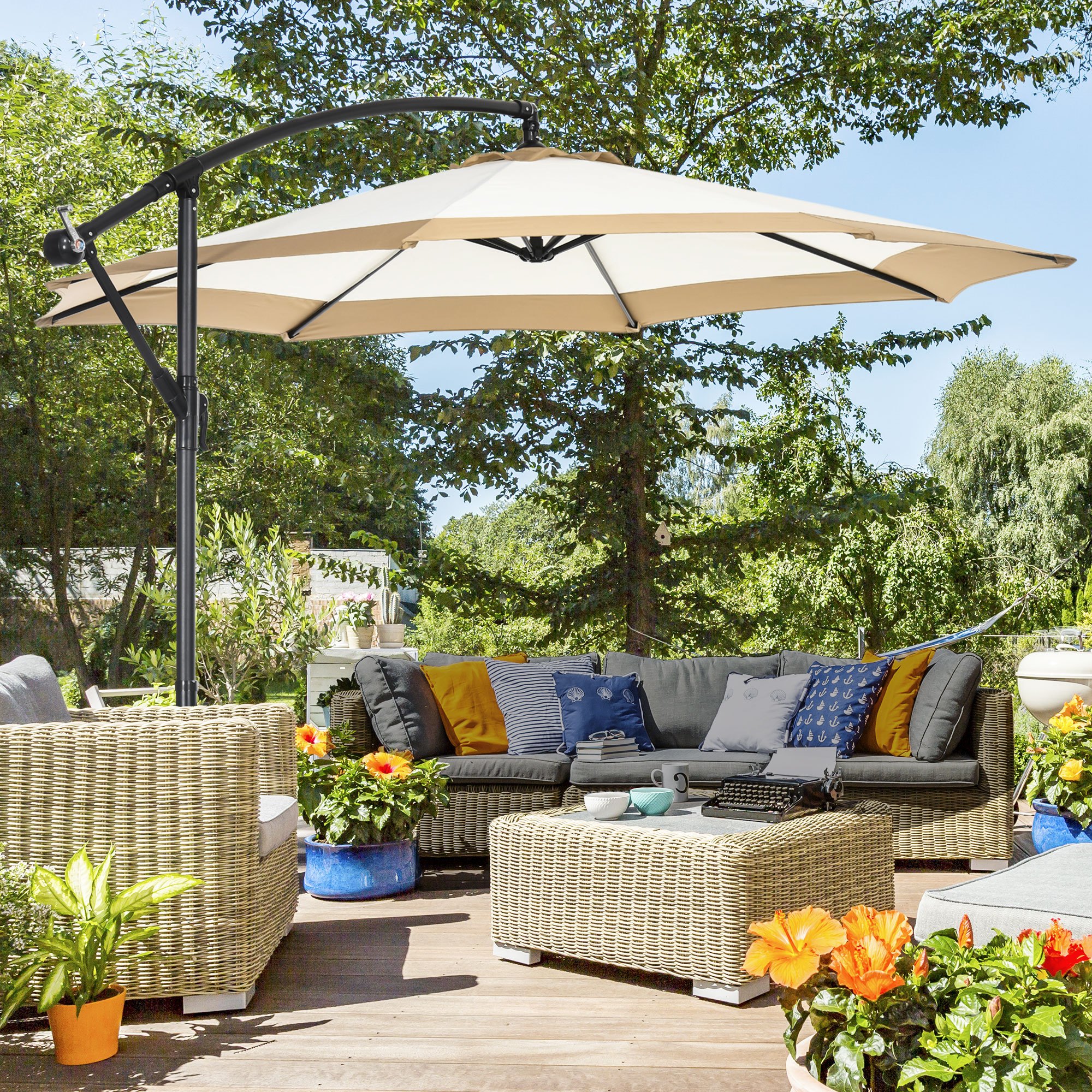10ft cantilever umbrella offset patio umbrella - Temu