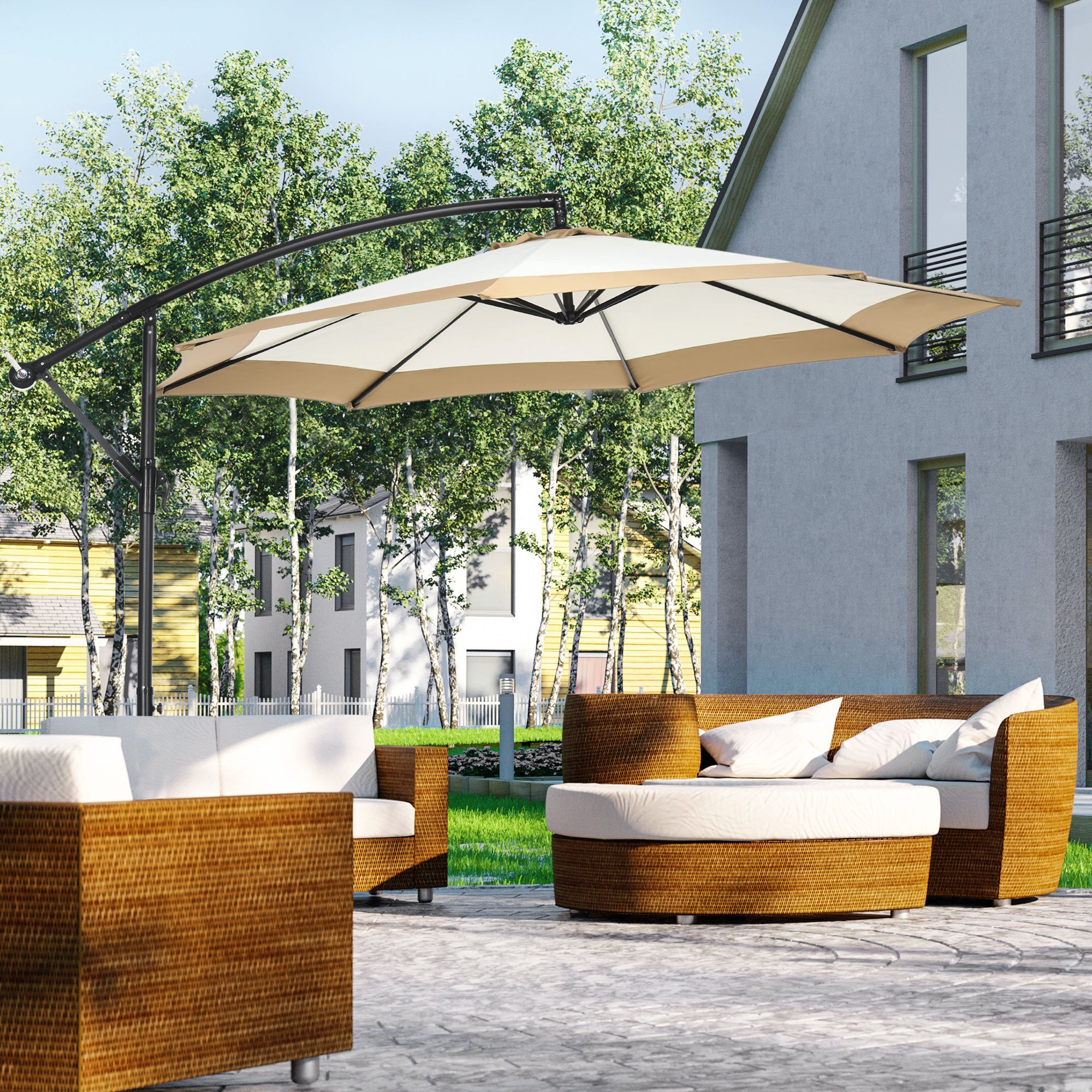10ft cantilever umbrella offset patio umbrella - Temu