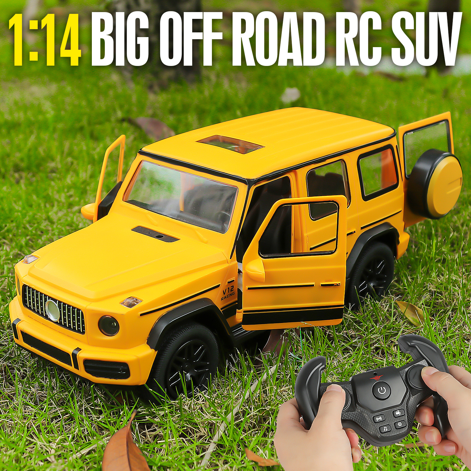 

Big Remote-controlled Car Off-road Vehicle Gesture Sensing Rc Cars Electric Door Opening With Led Lights Children's Toy Rc Car Oversized 6-12 Year Old Boy Birthday Gift