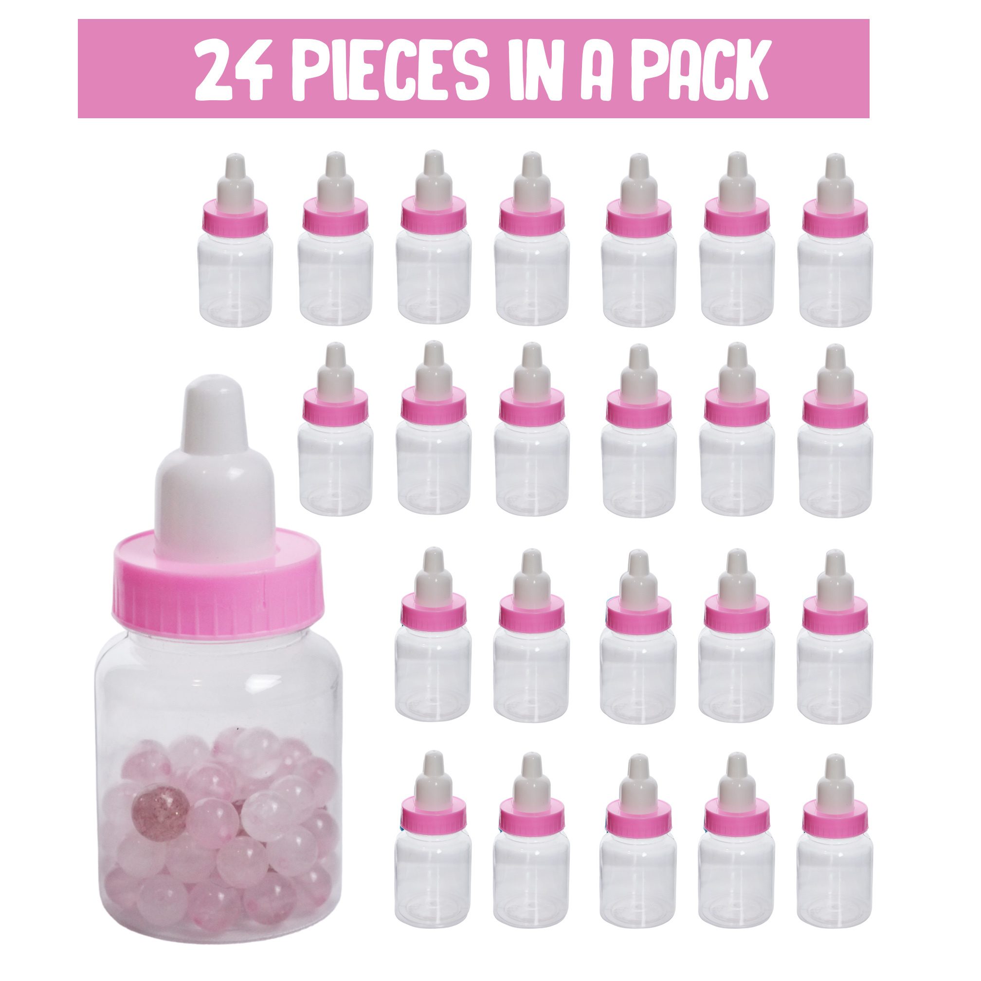 Plastic Baby Shower Favors, Candy Bottles, Plastic Milk Bottle Fillable  Baby Shower Favor Decoration