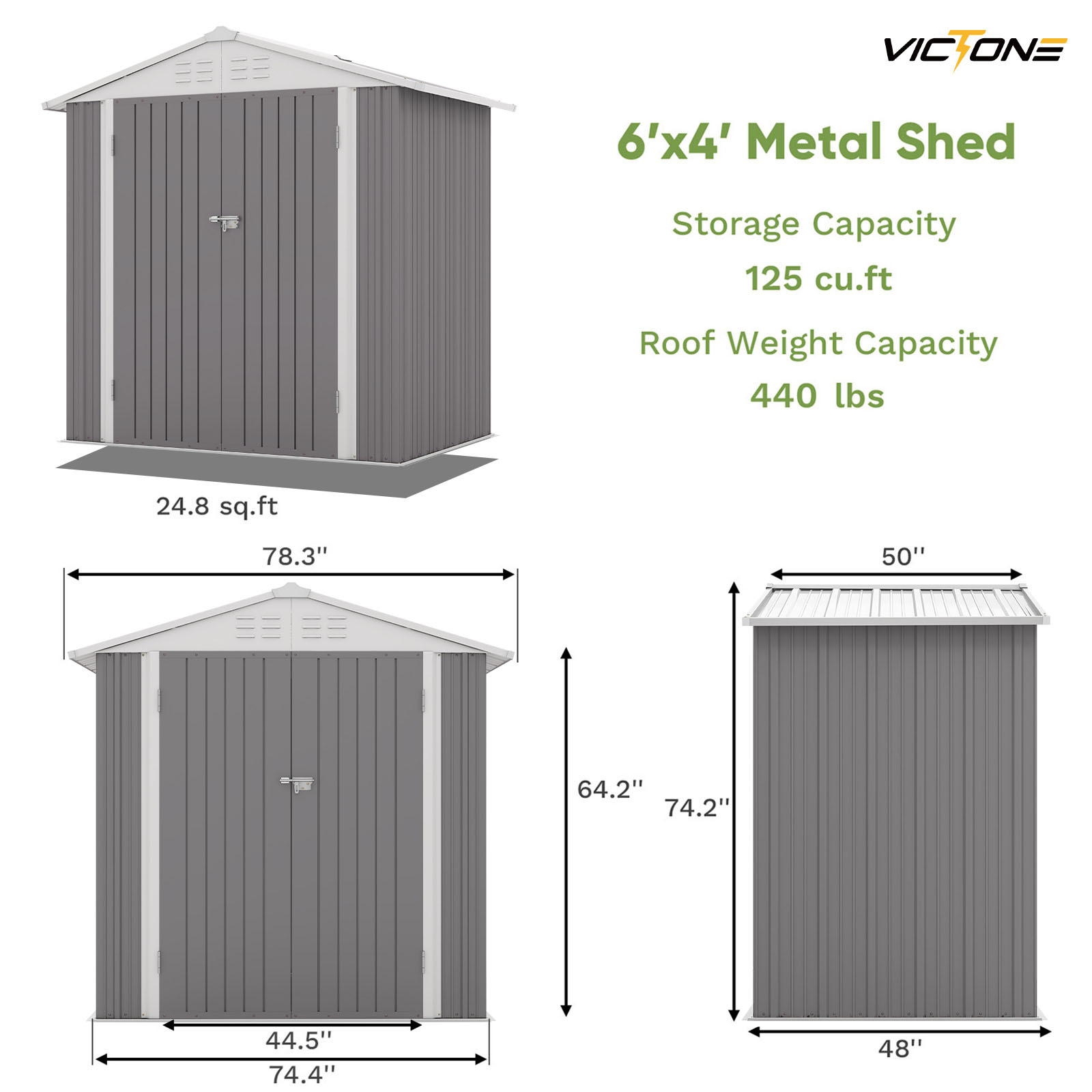 Metal Outdoor Storage Shed Steel Shed - Temu