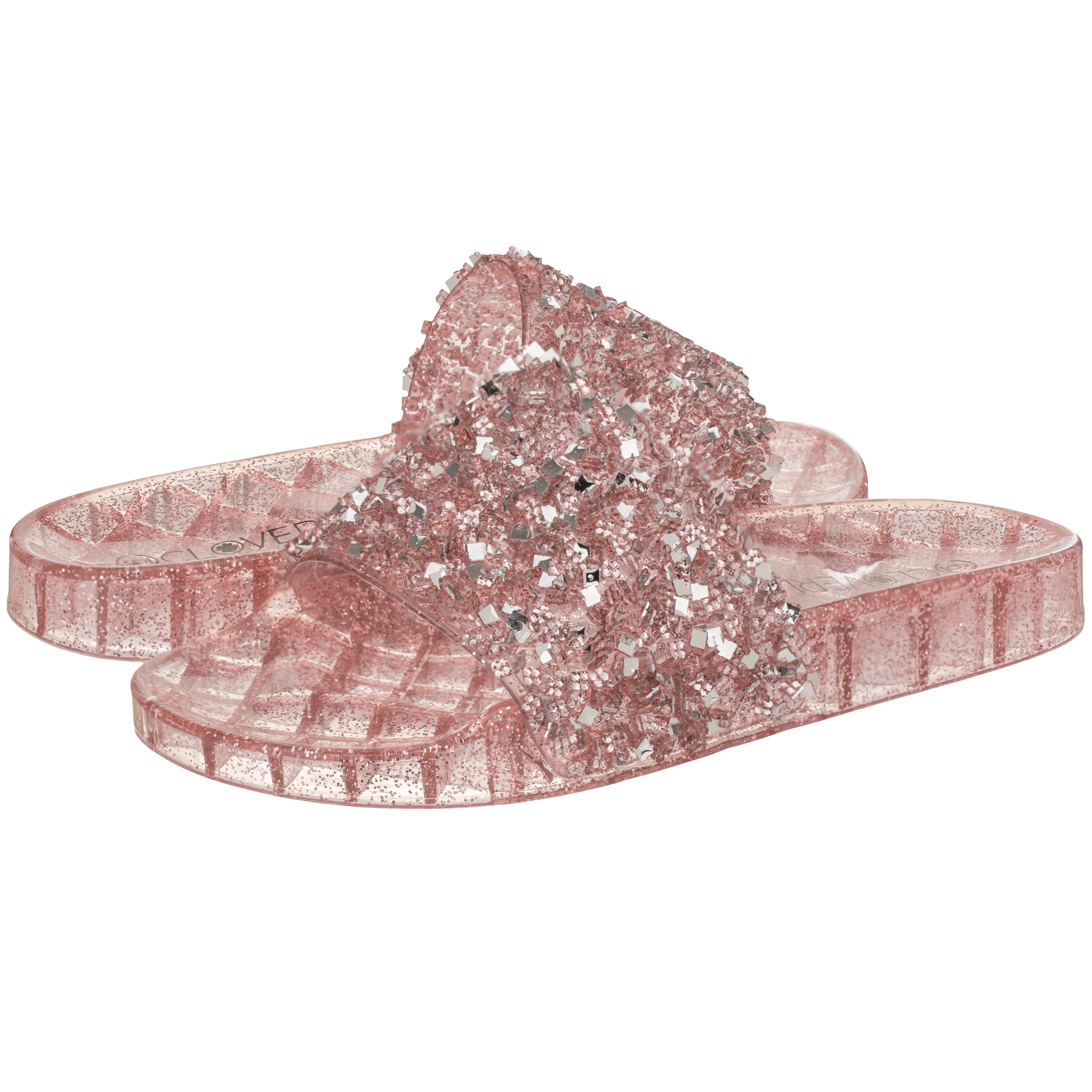 Jelly glitter slides fashion