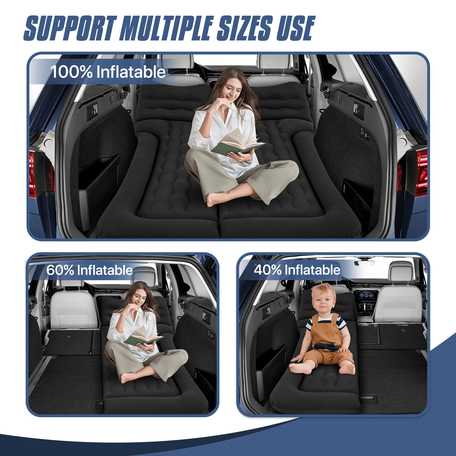 Inflatable Car Air Mattress Sleeping Bed Soft Car Temu