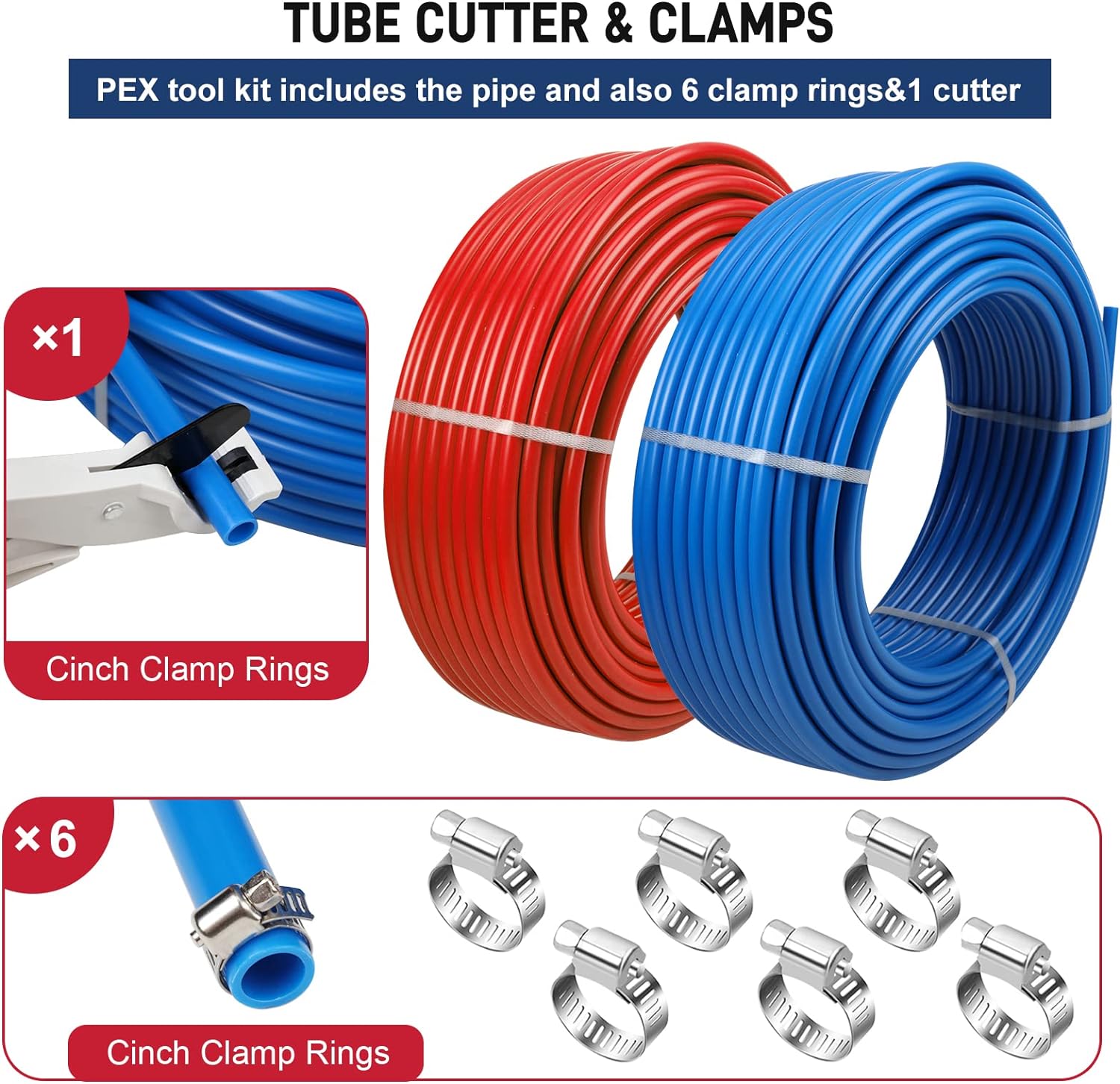 Pex Water Pipe Pex Tubing 12 Inch 2 Rolls Of 300ft Pex B Coil Hose Non Oxygen Barrier Pex 6978