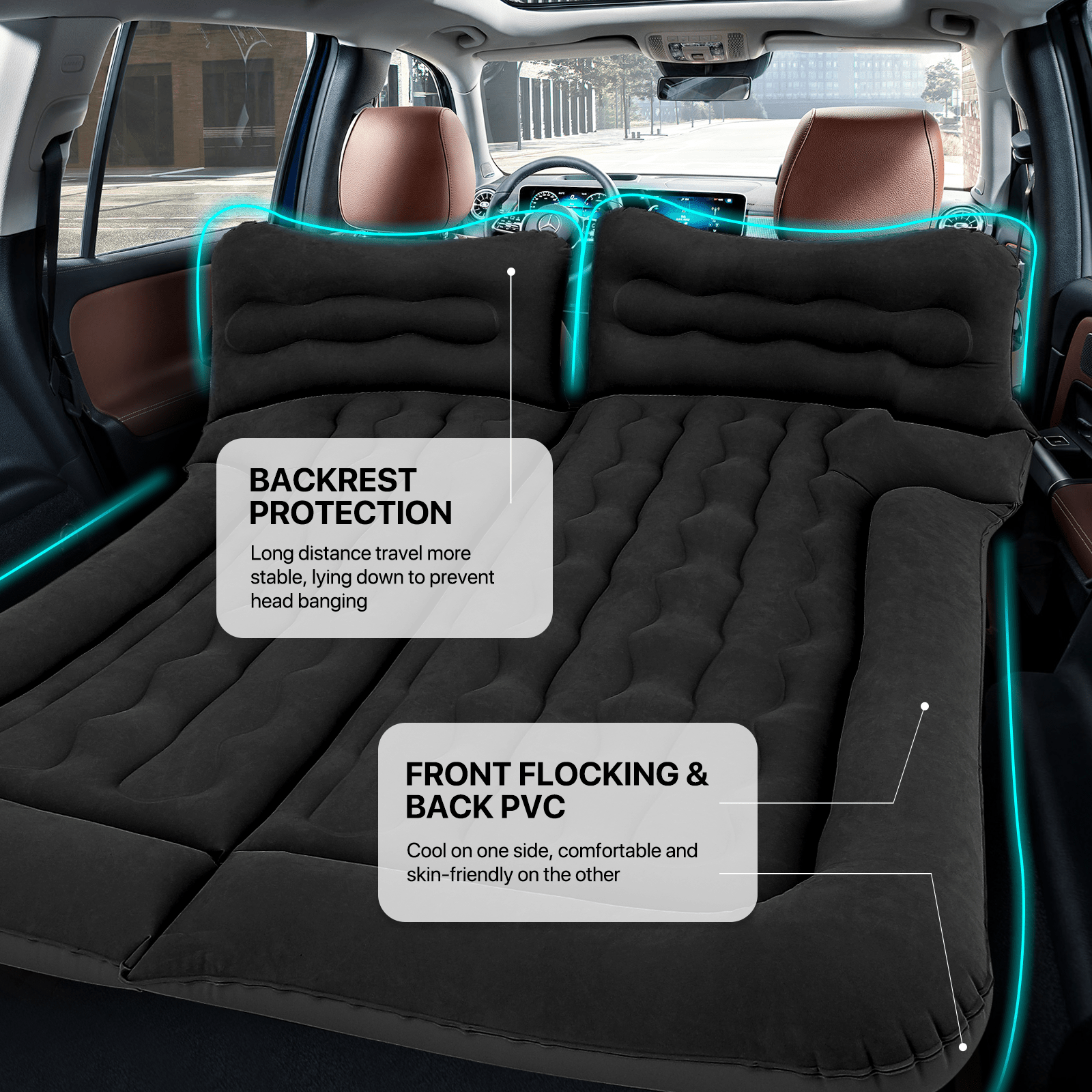 Inflatable Car Air Mattress Sleeping Bed Soft Car Temu