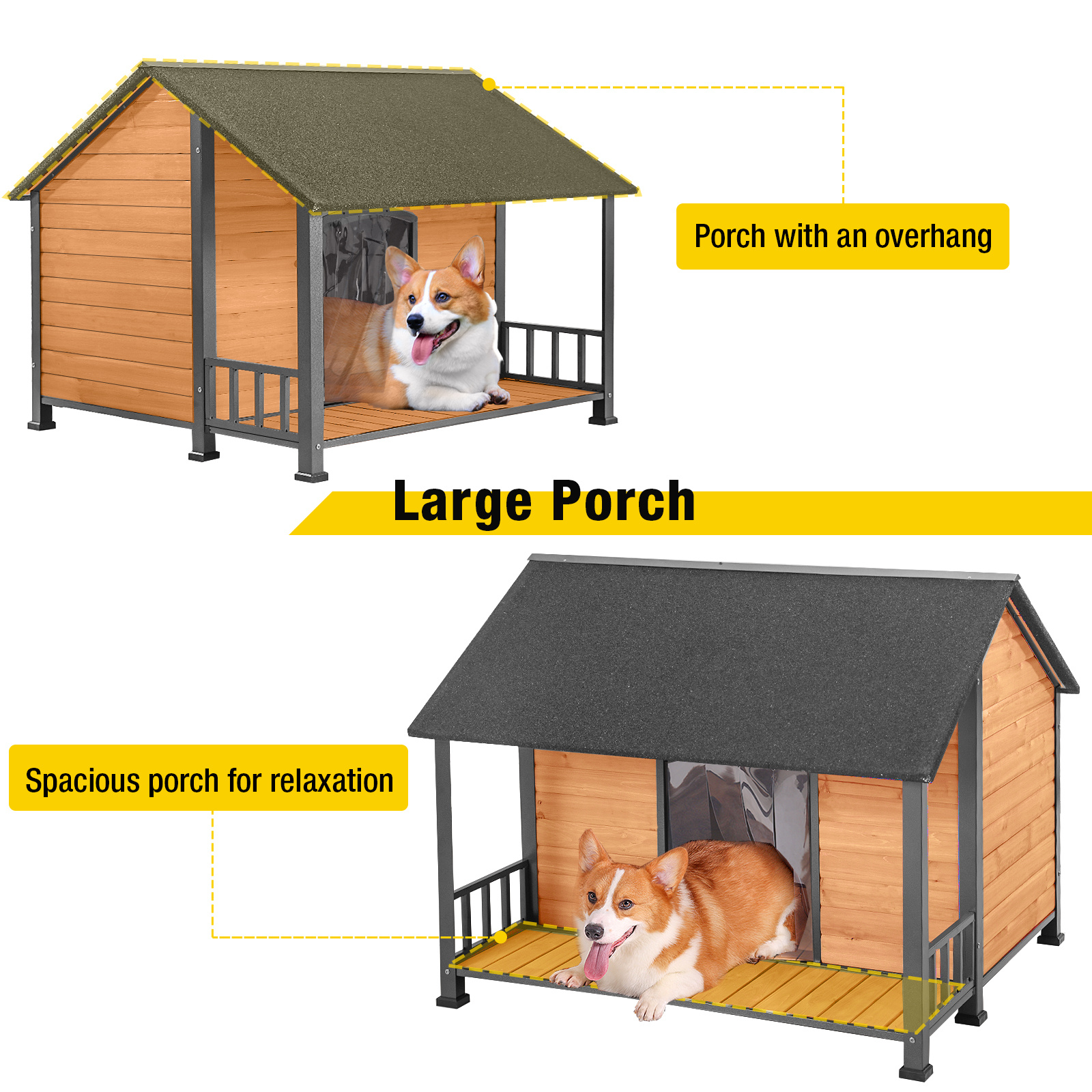 Dog House Outdoor L Metal Frame Large Dog Temu