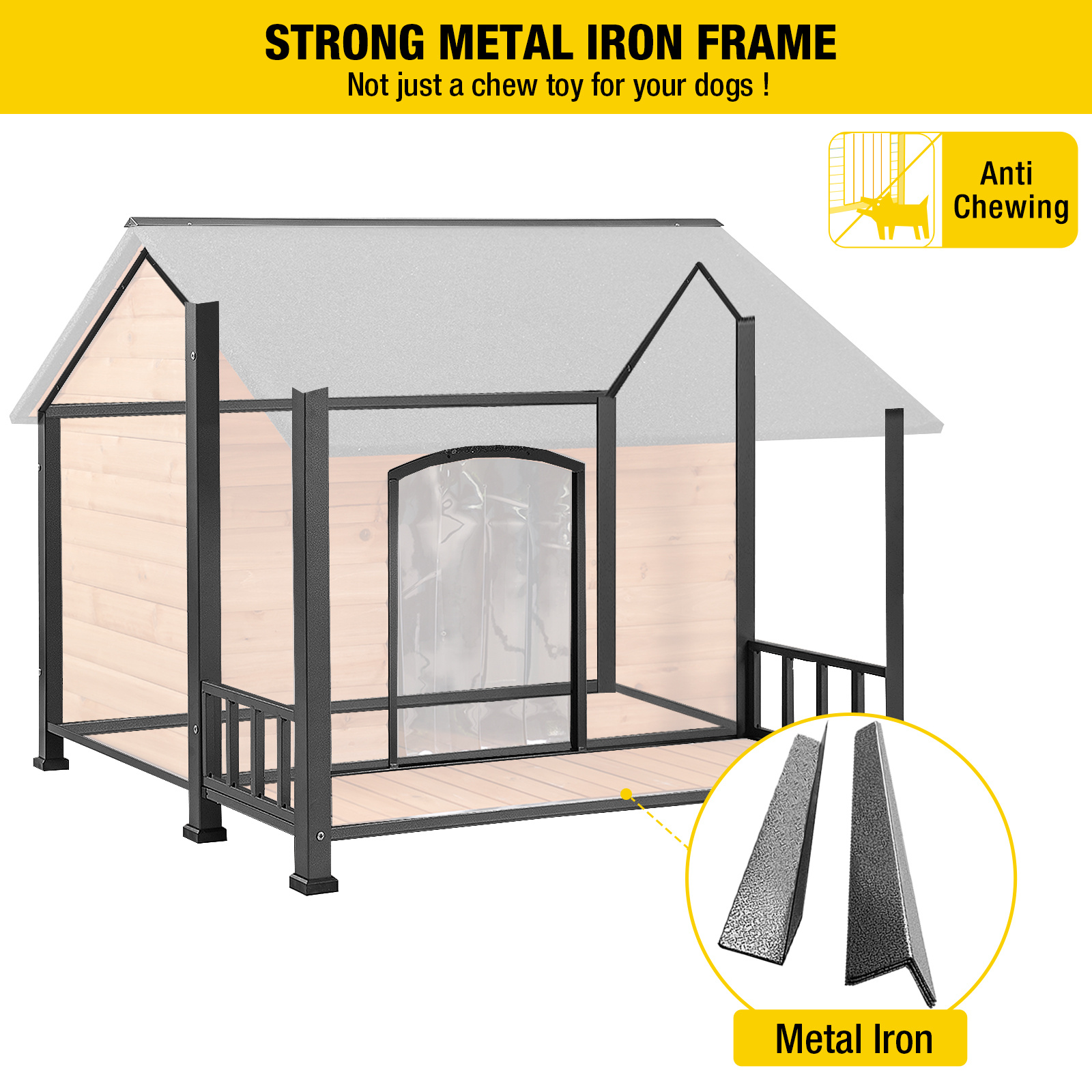 Dog House Outdoor L Metal Frame Large Dog Temu