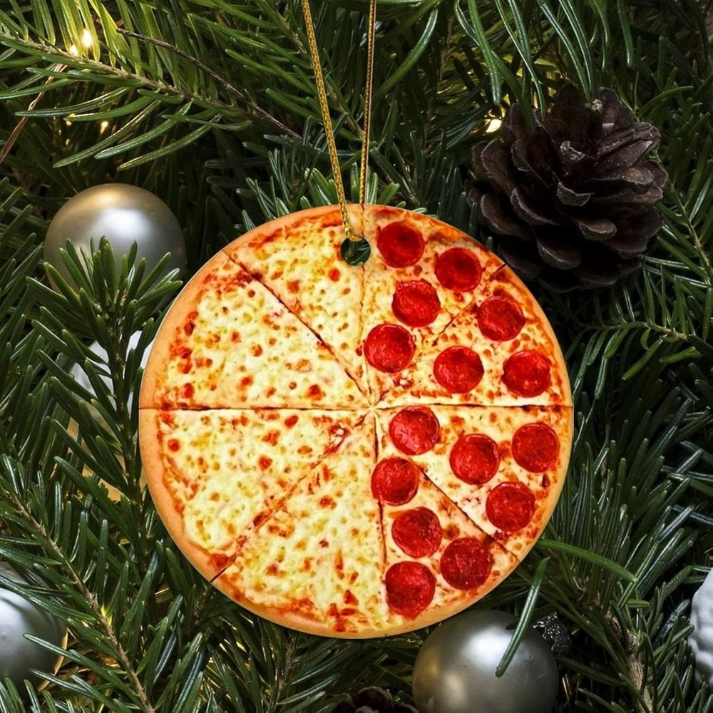 

Family Pizza Night Food Ornaments Cheese And Pepperoni Ornament I Gift Unique Christmas Ornaments Christmas Tree Decorations Ornaments, Girlfriend Gift,gifts For Her,gift For Women