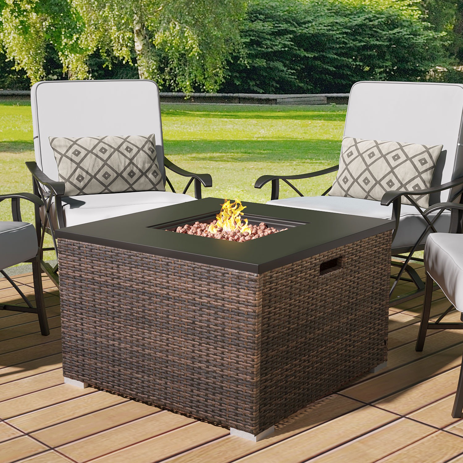 Outdoor Clean Propane Stove Table 32 " Wicker Temu