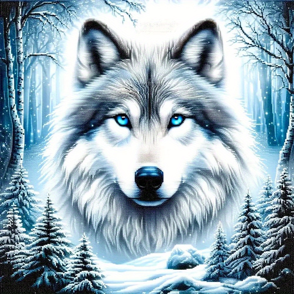 

5d Diy Diamond Painting Kits For Adults 5d Diamond Art Kit For Beginners, Wolf Diy Paint With Round Full Drill Diamonds Diamond Art Embroidery Craft For Home Wall Decor