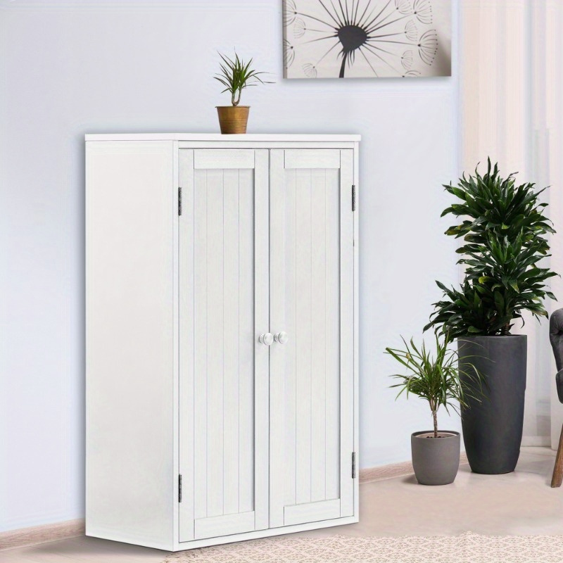 Bathroom Storage Cabinet Freestanding Wooden Floor Cabinet With ...