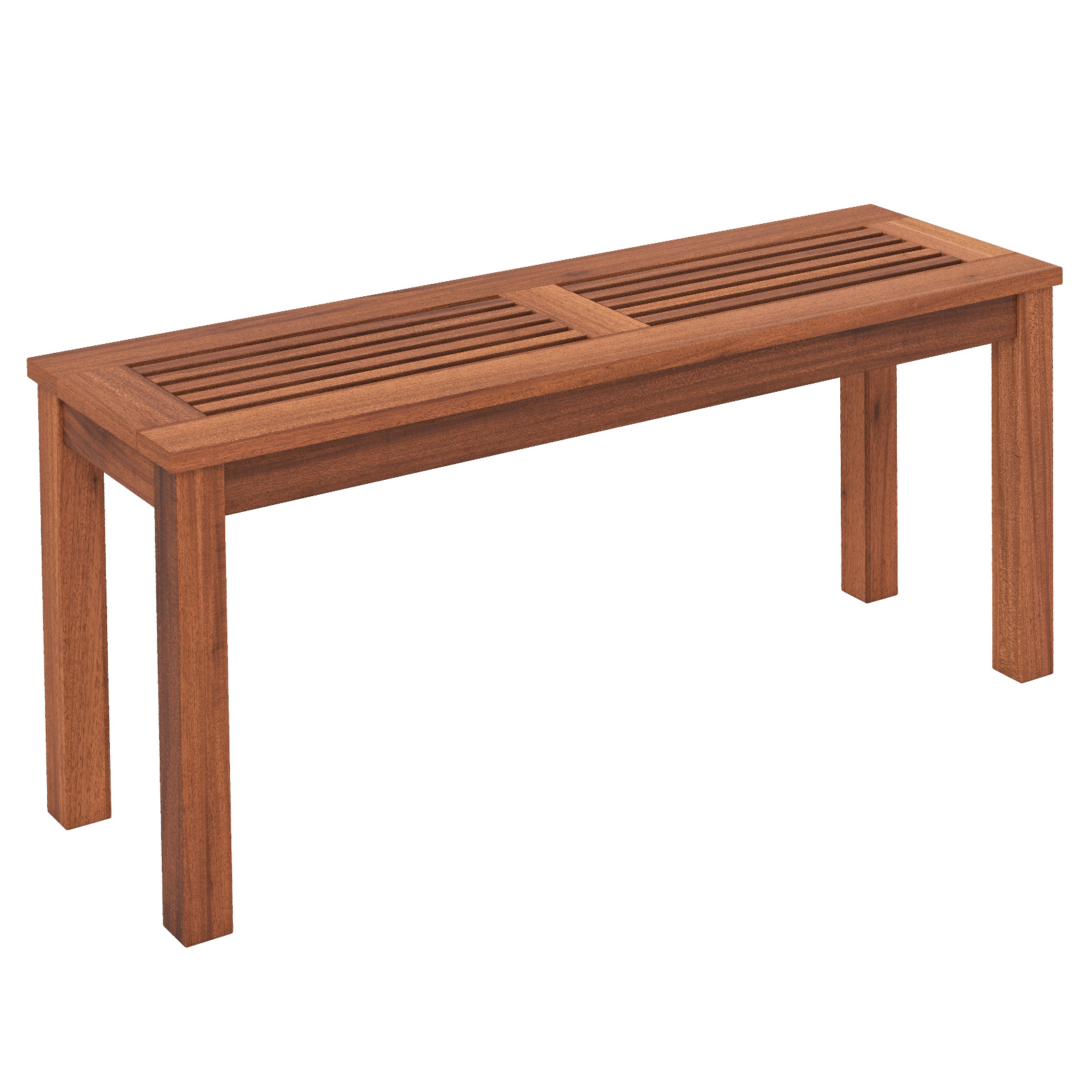 

Costway Patio Wood Bench, 2-person Solid Wood Bench W/ Slatted Seat, 39.5" Long Bench W/ Wood Frame, Indoor Outdoor Dining Bench For Backyard, Poolside, Entryway