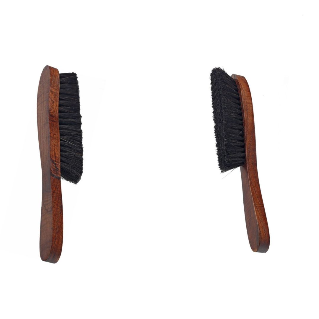 

Hat Brush - Dust Brush - Horse Hair Bristles Lint Brush For Clothes, Suits, Cashmere, Wool, Velvet, Good Grip, Walnut Hardwood Handle