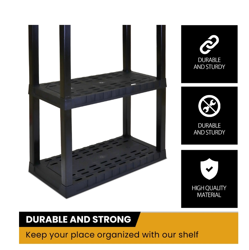 4 tier Plastic Shelves W30 X D14 X H Garage Temu