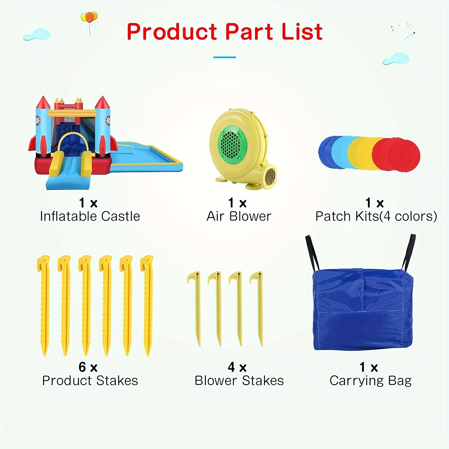Inflatable Bounce House Kids Bounce House Temu Inflatable bounce house kids bounce house temu