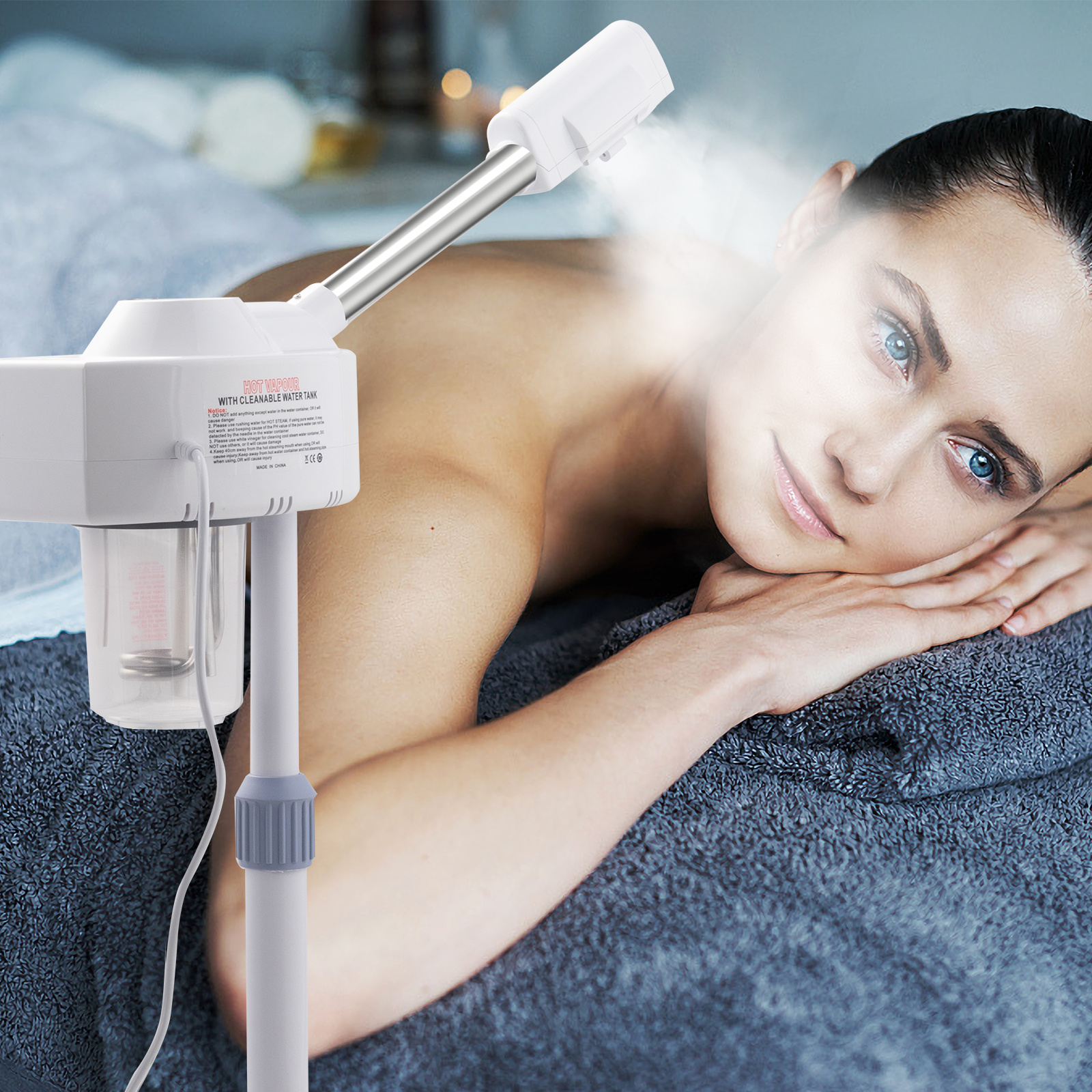 Facial Steamer Esthetician Steamer Professional Aromatherapy Humidifier Face Spa Mist Steam For Home
