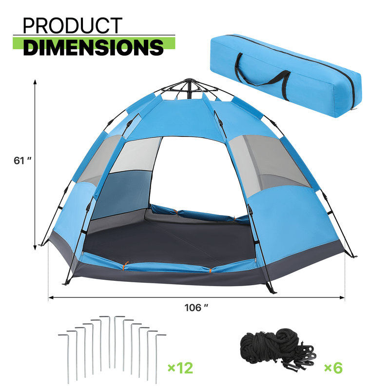 Instant Cabin Easy Tent Set Up Cape 6-Person Instant Cabin Tent Naturehike