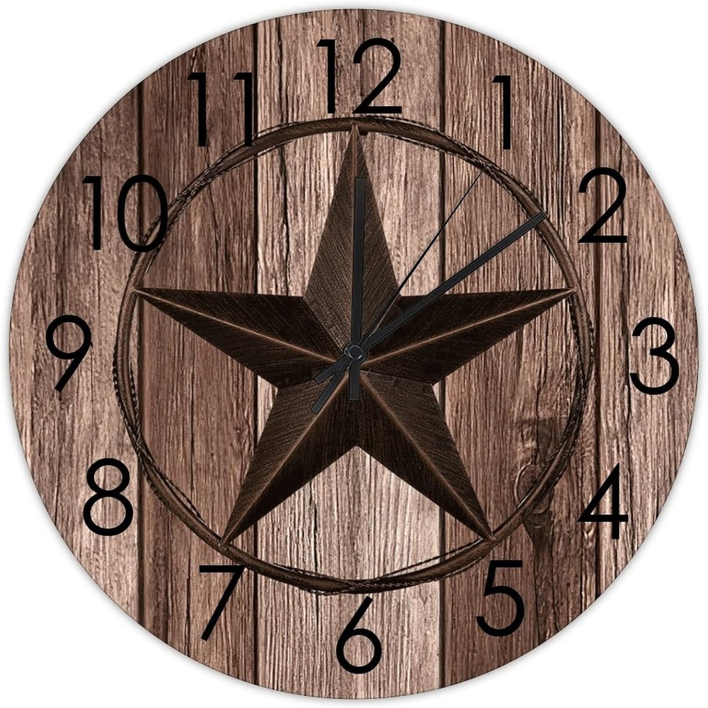 

Round Wall Clock Quiet Battery Operated Wall Clock Old Fashioned Farmhouse Home Decoration For Living Room Indoor Indoor Dining Room, Birthday Gifts,boyfriend Gift,gift For Best Friend