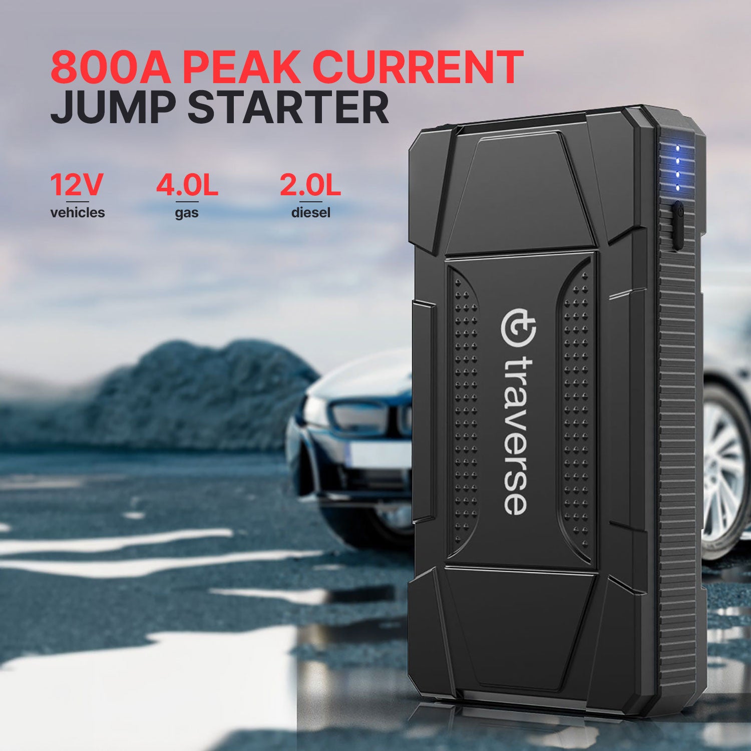 

Portable Car Jump Starter 800amp Battery Charger 6400mah Emergency Power Supply For Cell Phone Car Motorcycle Yacht &outdoor Activities Emergency Charger