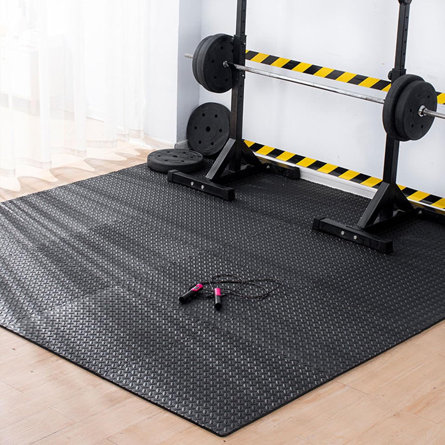 

6 Tiles, Cover 24 Sq Ft Interlocking Eva Foam Puzzle Floor Mat Exercise Mat, For Home Gym Equipment