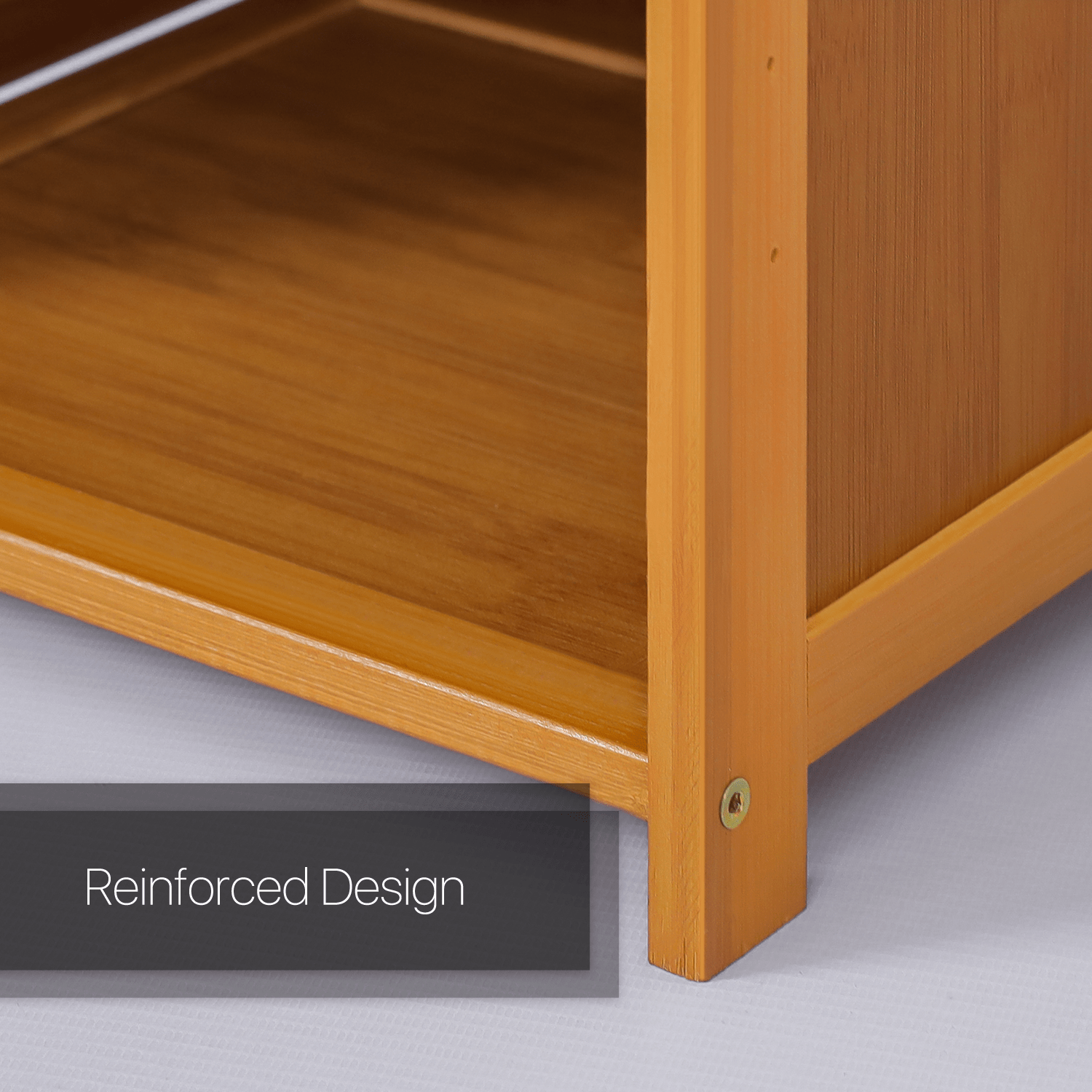 Narrow 6 Tier Bookcase, Bamboo Tall Freestanding Display Storage