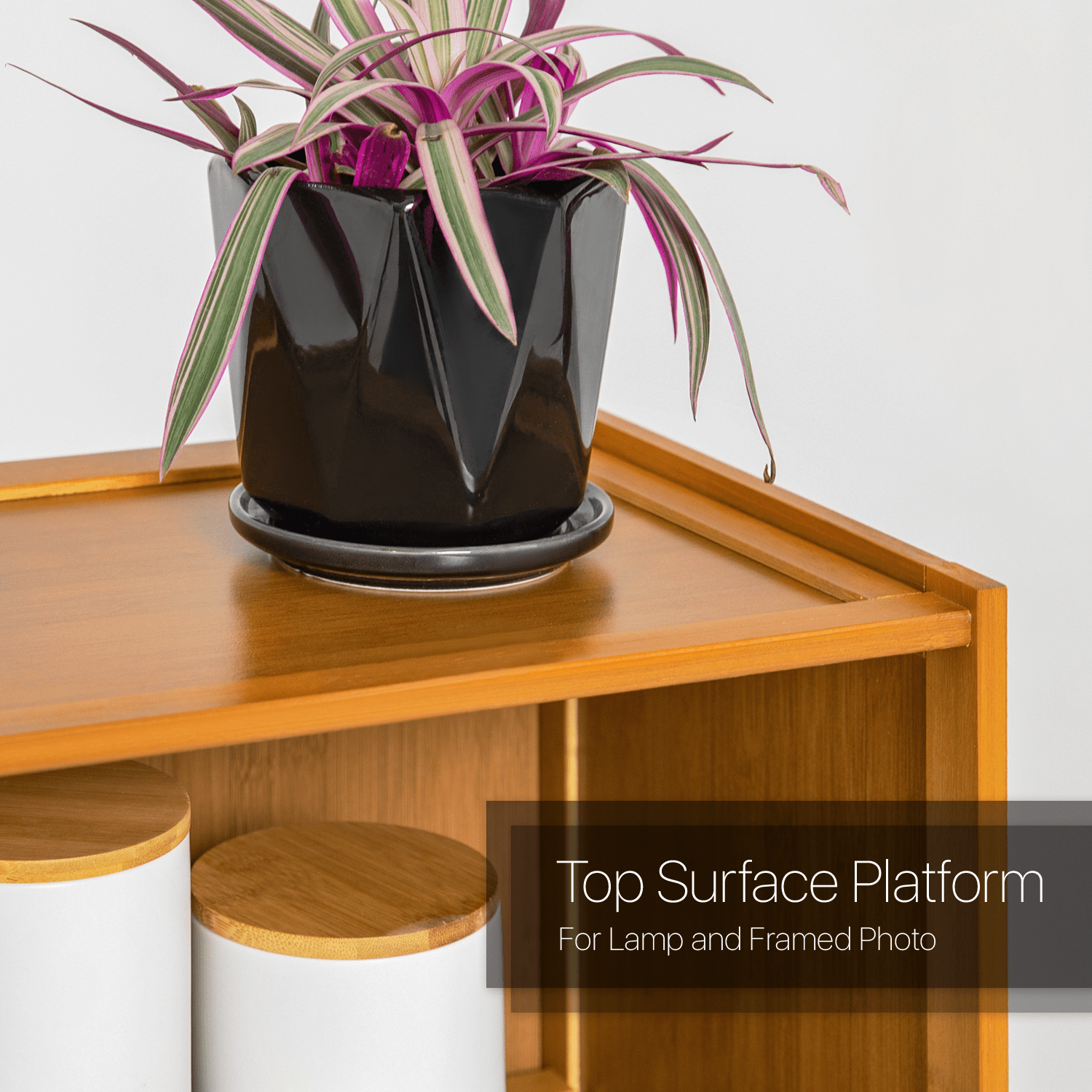 Narrow 6 Tier Bookcase, Bamboo Tall Freestanding Display Storage