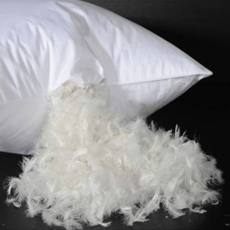 

4 Pack Feather Microfiber Shell Duck Feather Pillow Set - Support To Head And Neck