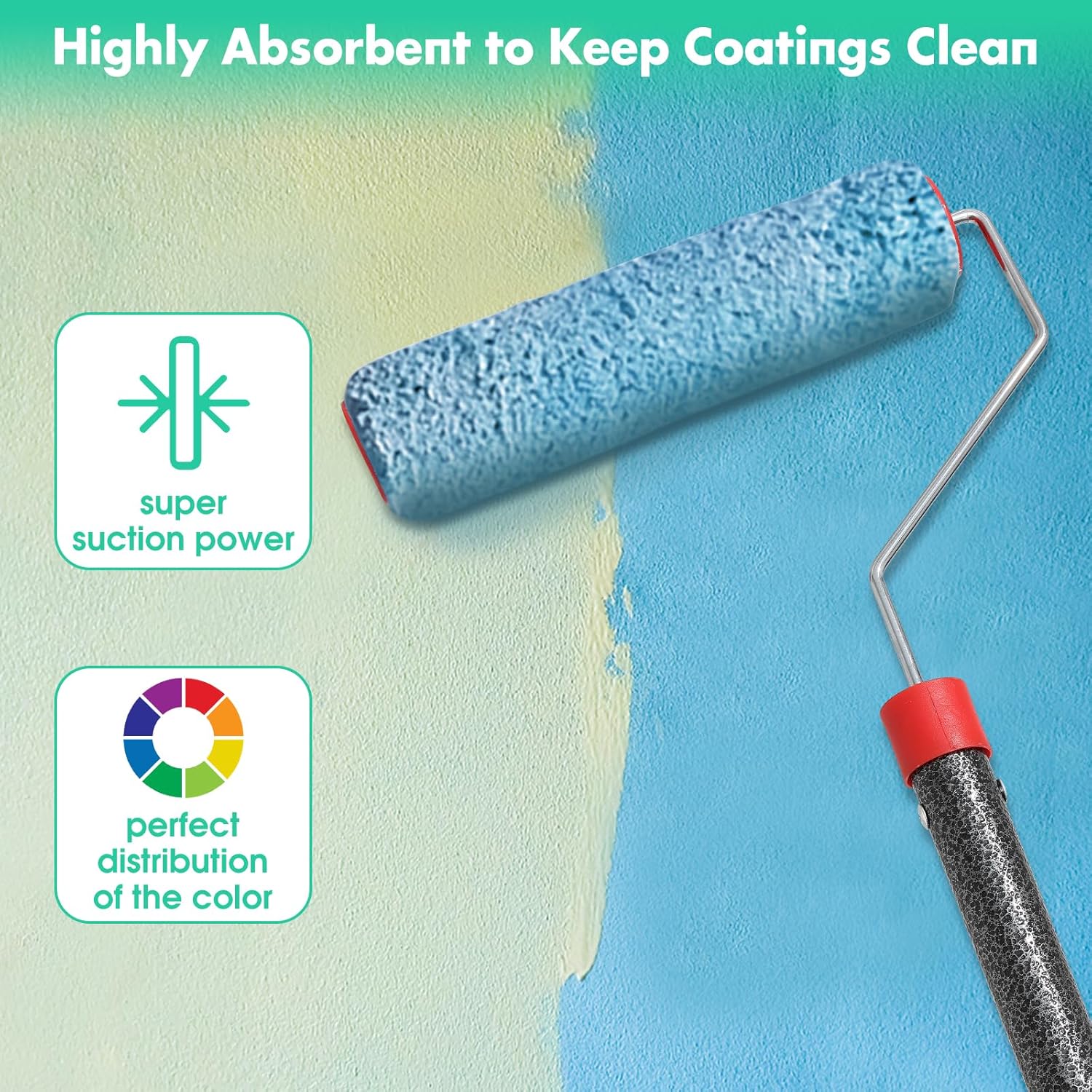 Paint Roller Brush Kit Paint Roller Extension Temu