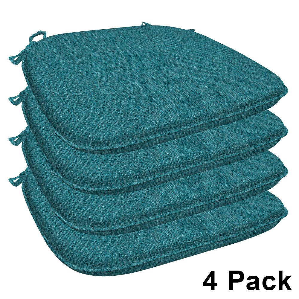 

Textured Solid Teal Curved Foam Seat Pad (4-pack)