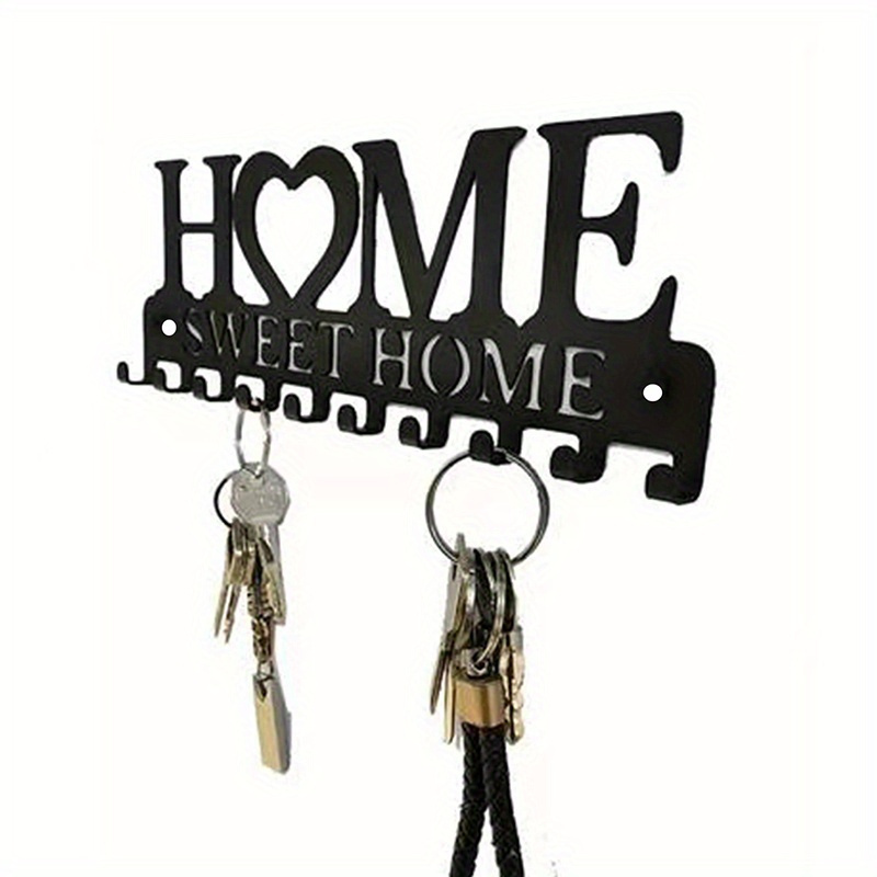 

10 Hooks Vintage Metal Key Holder - Decorative Wall Mount Organizer For Home, Bedroom, Office, Car Keys - Aesthetic Room Decor With Sweet -1pc
