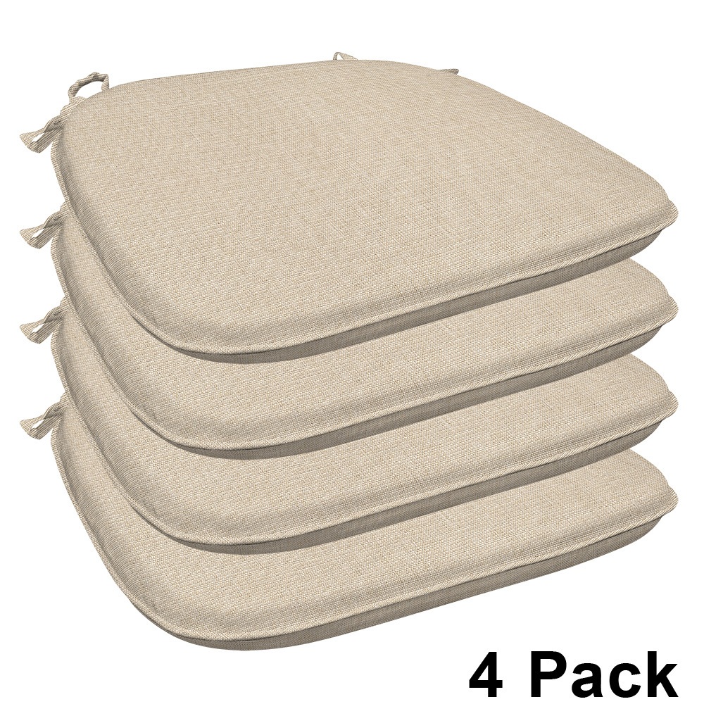 

Textured Solid Almond Curved Foam Seat Pad (4-pack)