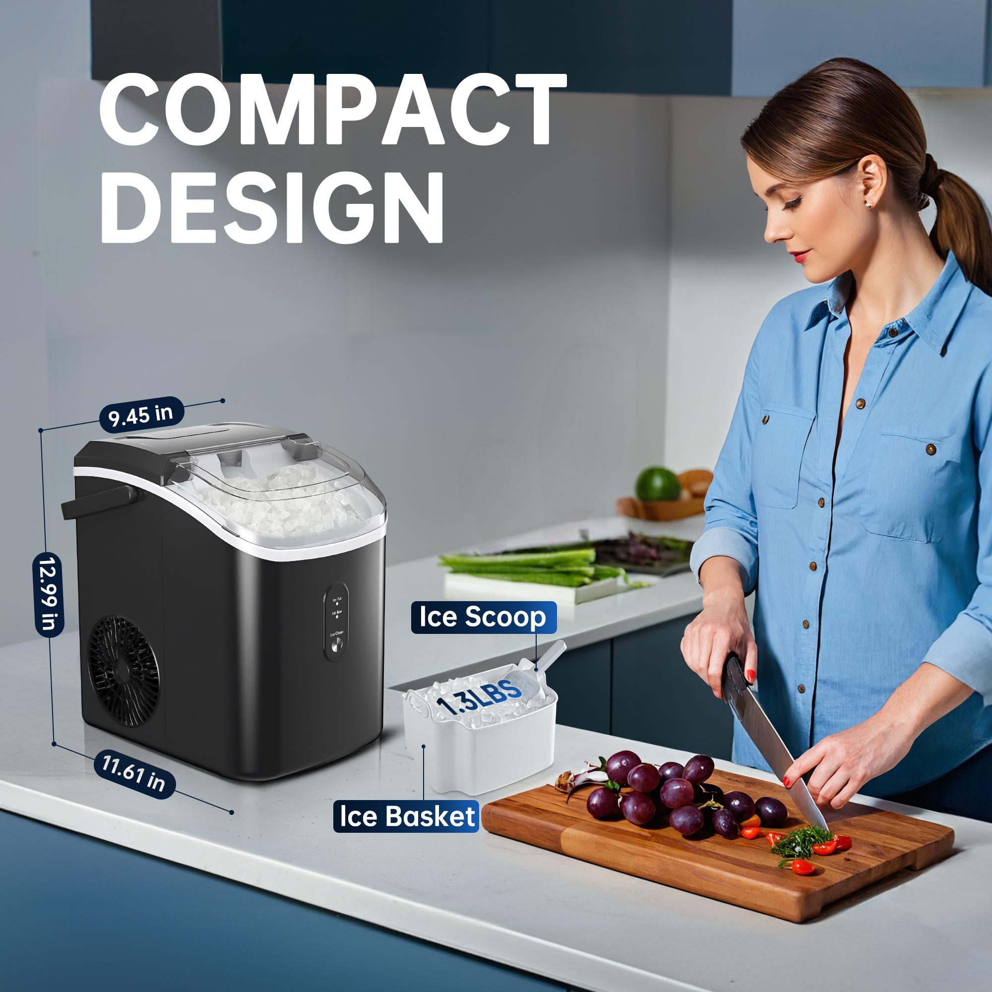 Portable Ice Maker With Handle Rapid Ice In Of 34lbs 24h Effortless