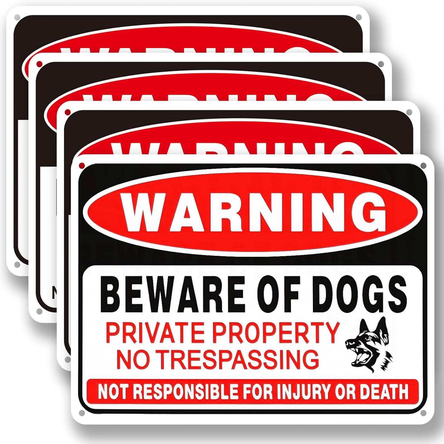 

Beware Of Dog Signs 10 X 7 Inches Warning Sign For Fence Yard Door Gate Lawn Reflective Sturdy Rust Aluminum Waterproof Easy To Install Outdoor Use