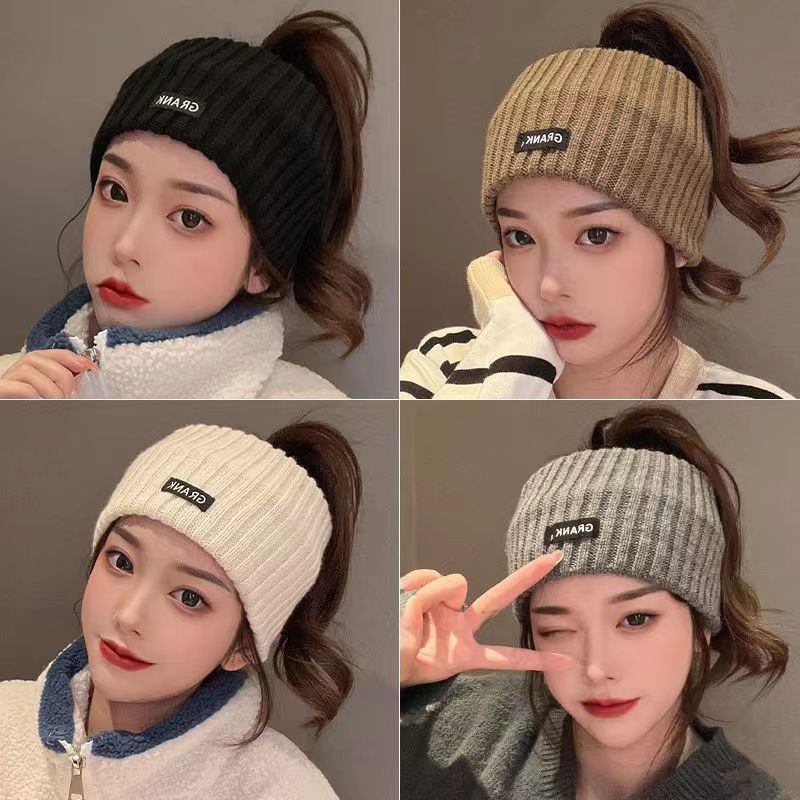 

4pcs Knit Ear Cute & , Sweet-style Solid Color Women's Winter Accessory,fashion Accessorysports Headwear For Autumn&winter