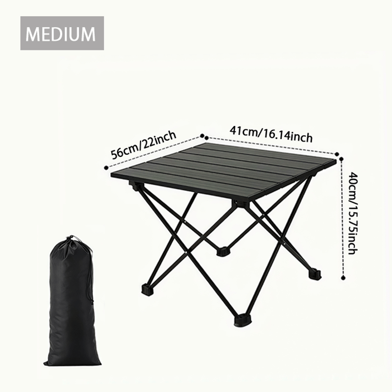 

Portable Camping Table, Folding Beach Table, Picnic Table, Aluminum, With Storage Bag For , Picnic, Camp, Boat, Travel