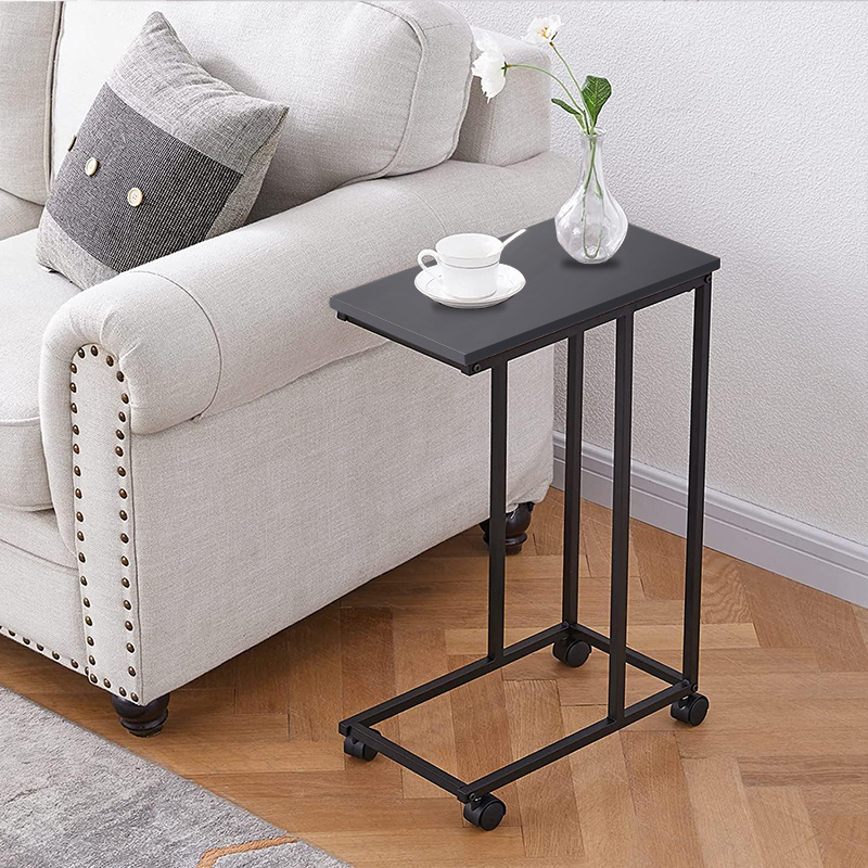 C-shaped End Table For Bed, Side Table, Small Side Table For Couch