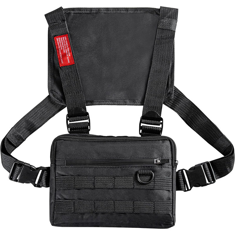 

Chest Pack For Women Men 9x6.7inch Running Chest Pack Chest Vest Bag Adjustable Tacticals Chest Rig Pocket Running Vest Waist Bag Sport Backpack Outdoor