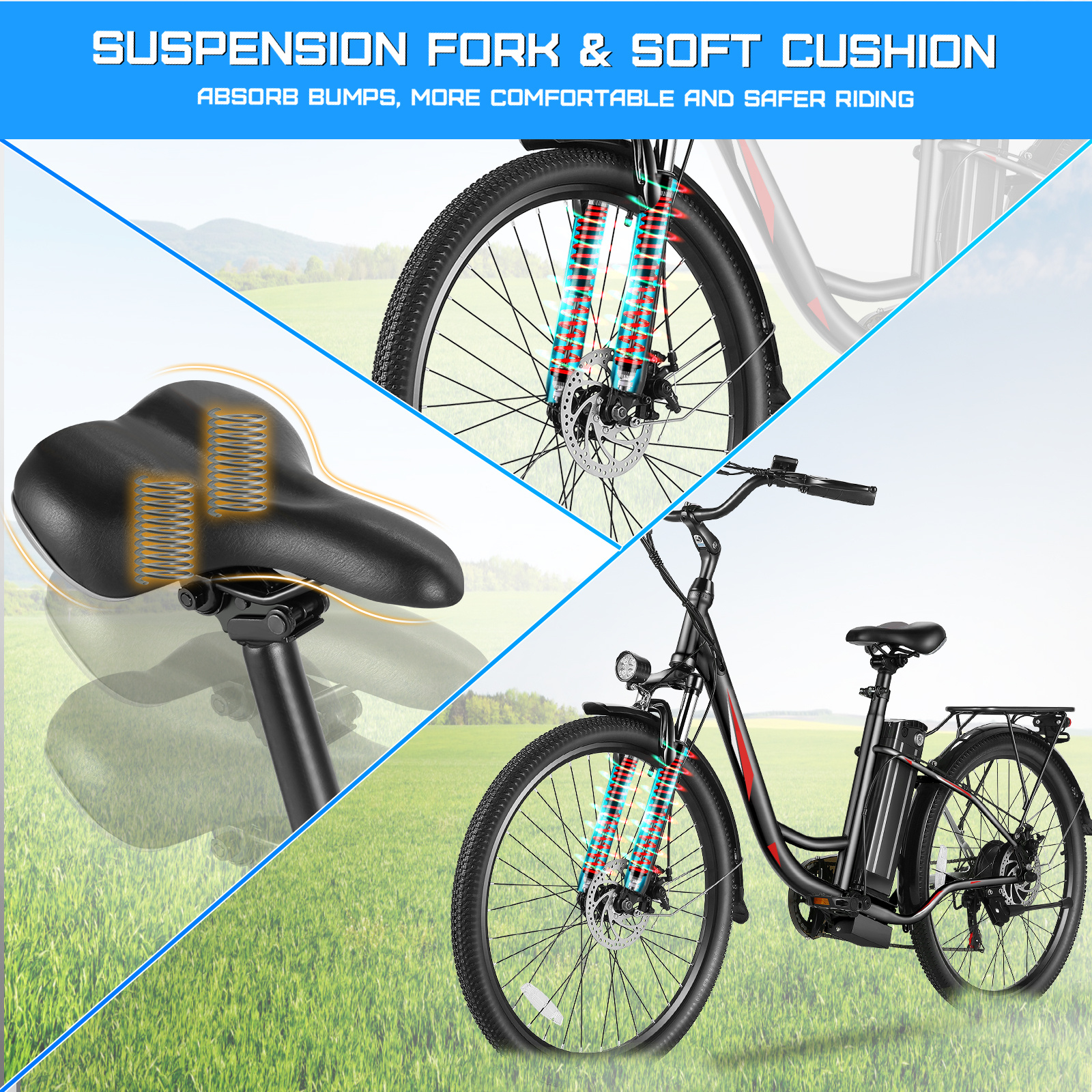 Electric Bike Adults Motor 48v Battery 19.8mph Ebike Temu