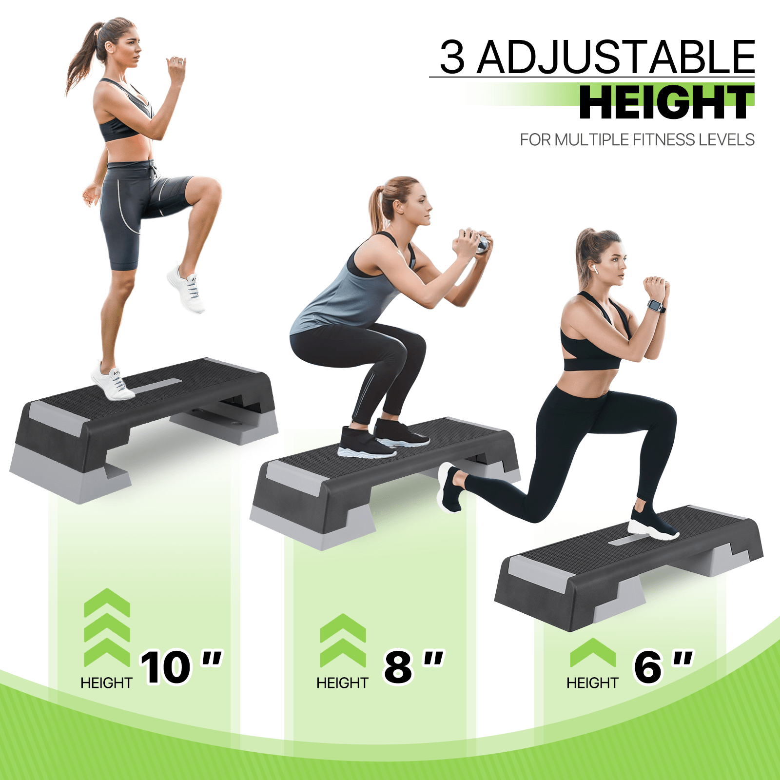 Height Exercise Step Boards 38'' Exercise Aerobic Step Platform
