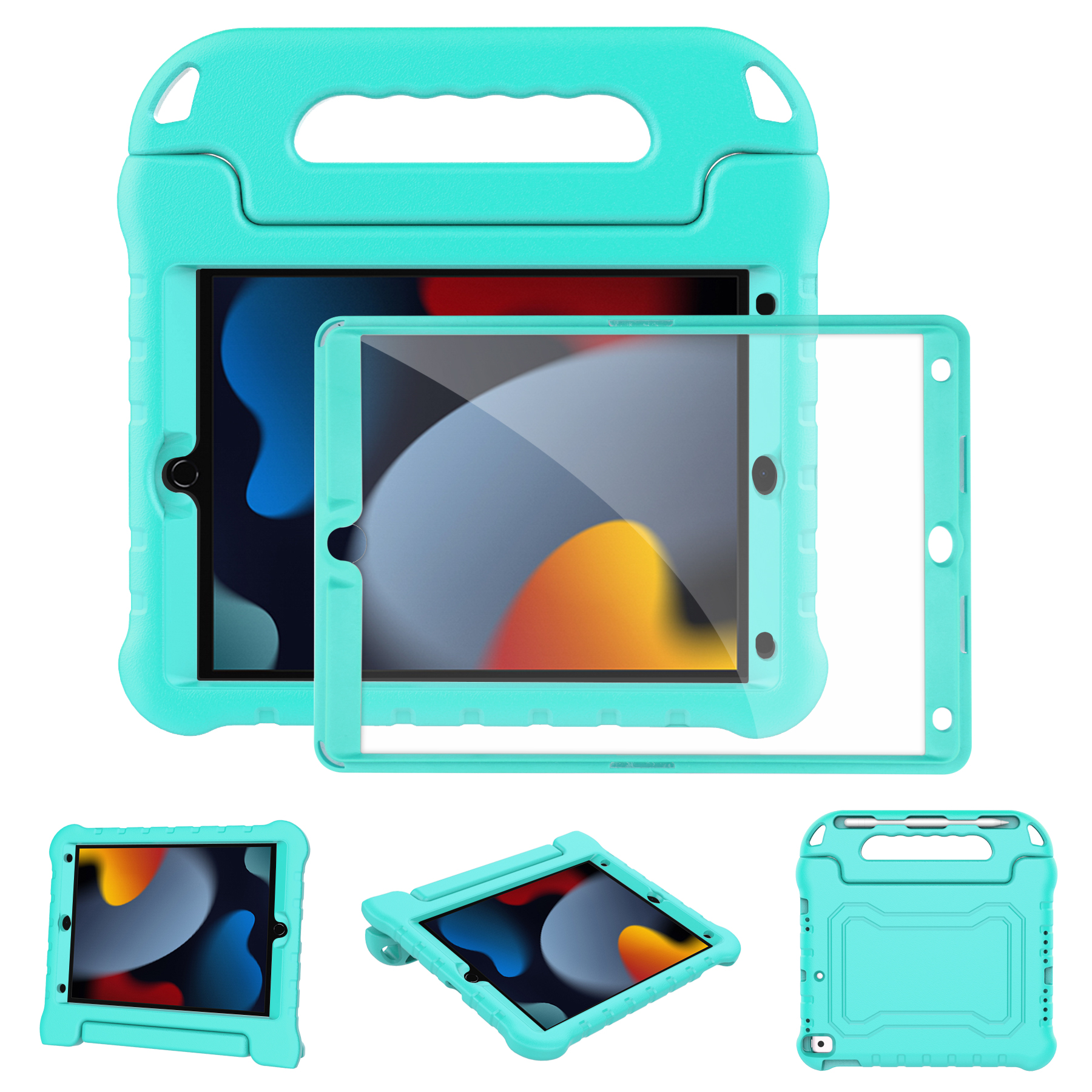 

For 2 & Air 1st Case, For Ipad 6th/5th Generation Case (9.7-inch, 2018/2017), For 9. W/screen Protector & Pencil Holder, Shockproof Handle