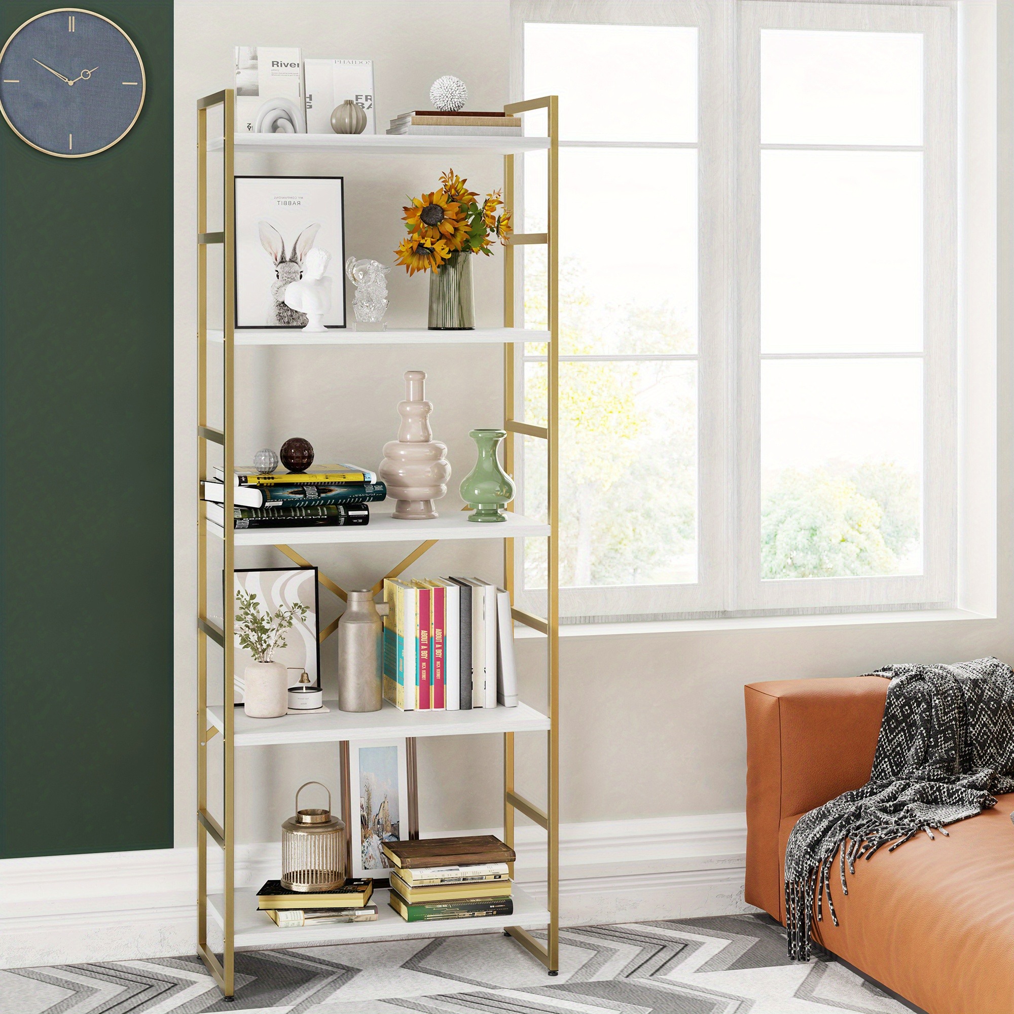 

5 , Classically Bookcase , , In / //, & Gold