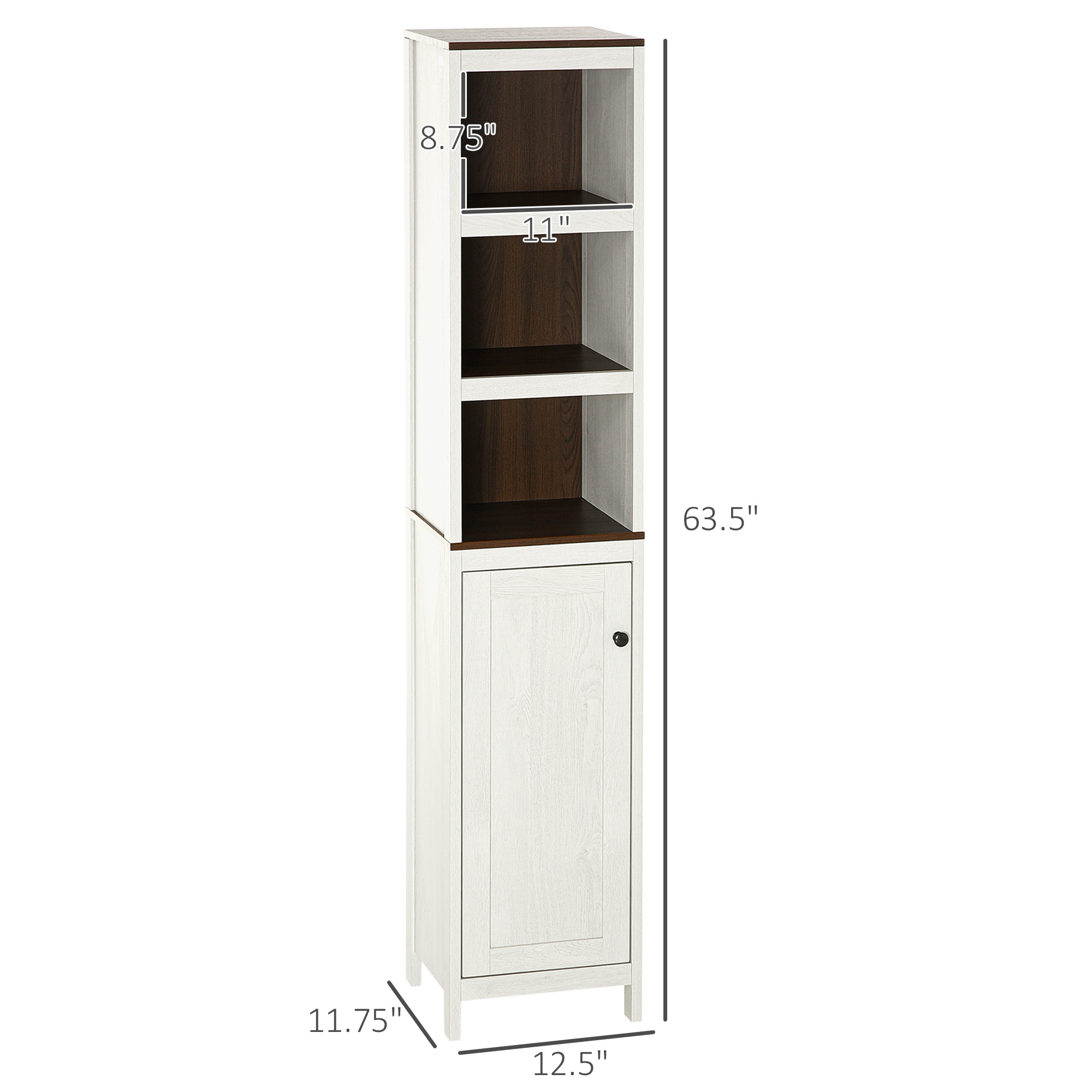 Tall Bathroom Storage Cabinet Freestanding Tower - Temu
