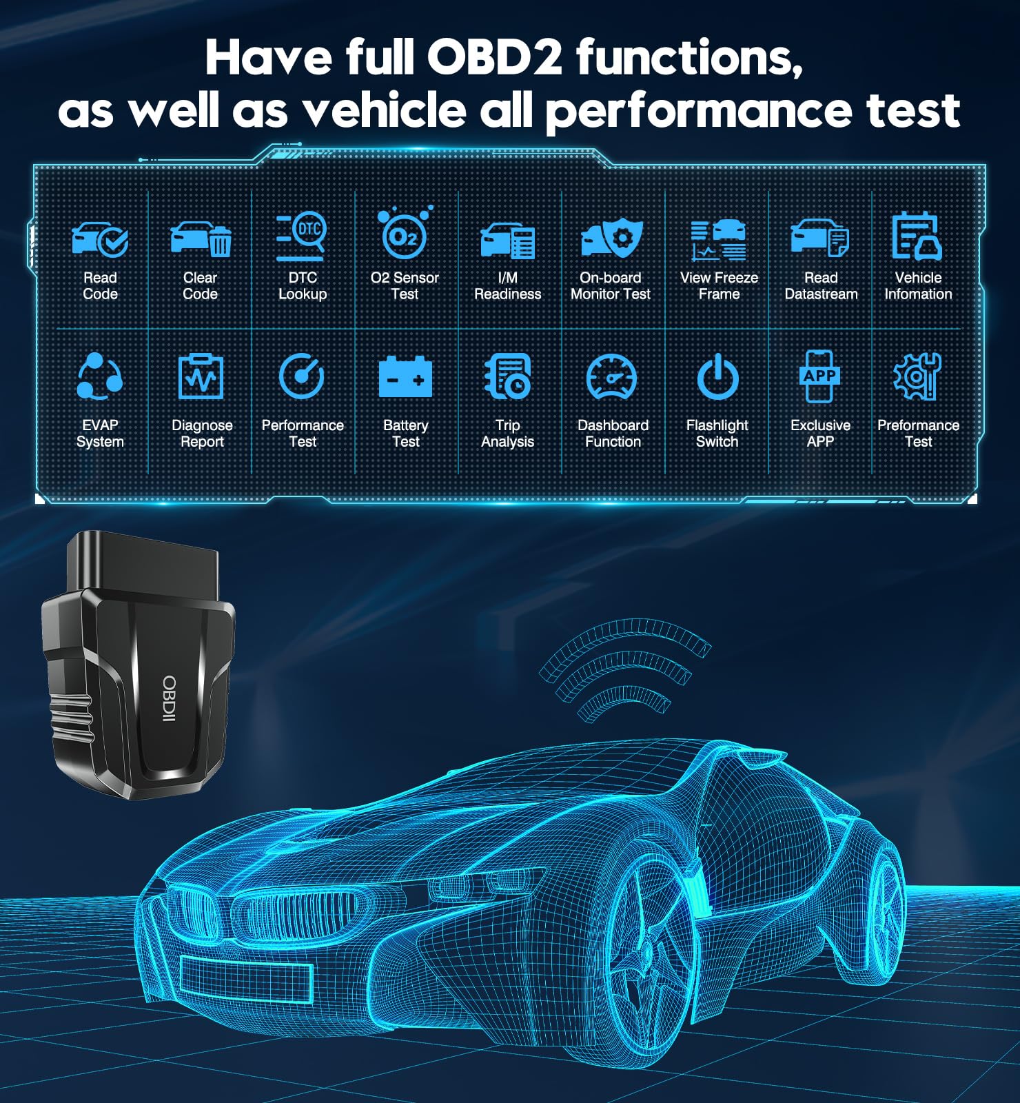 Obd2 Scanner Reader Car Wireless Auto Temu