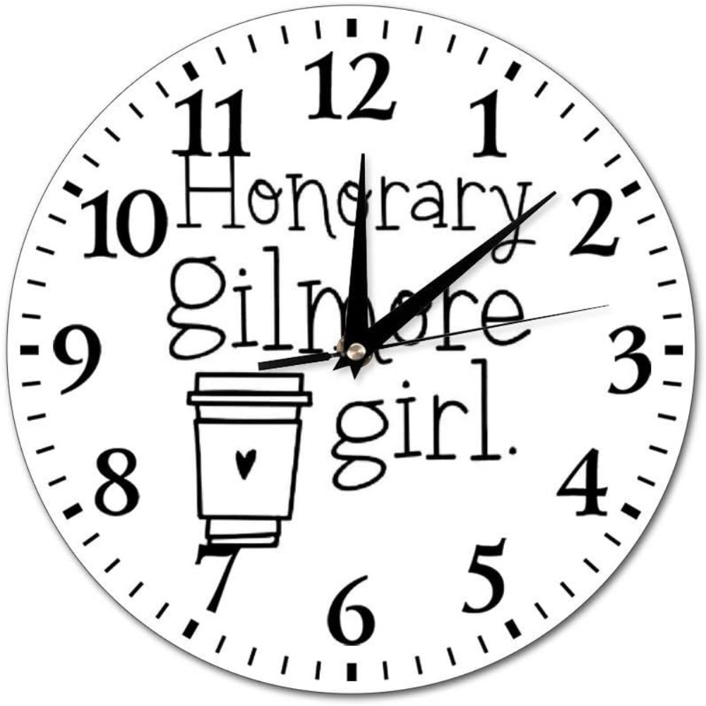 

Wall Clocks Honorary Gilmore Girl Round Glass Wall Clock, Wall Decor Clocks For Kitchen, Office, Retro Hanging Clock, Home Decor Accessories, Girlfriend Gift,gifts For Her,gift For Women