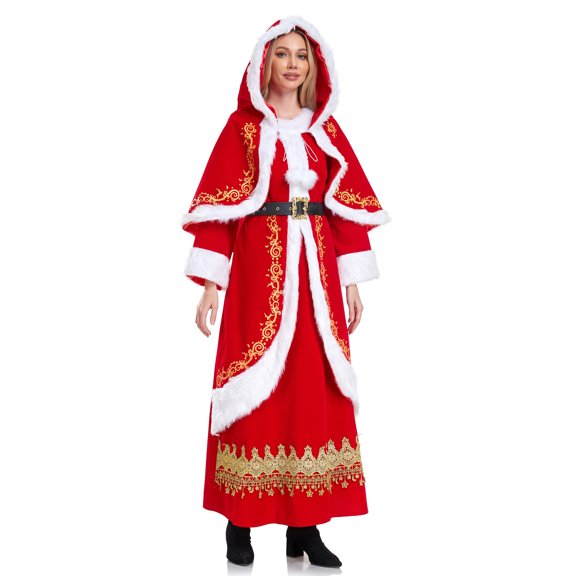 mrs claus costume women santa dress 3pcs plus size - Temu
