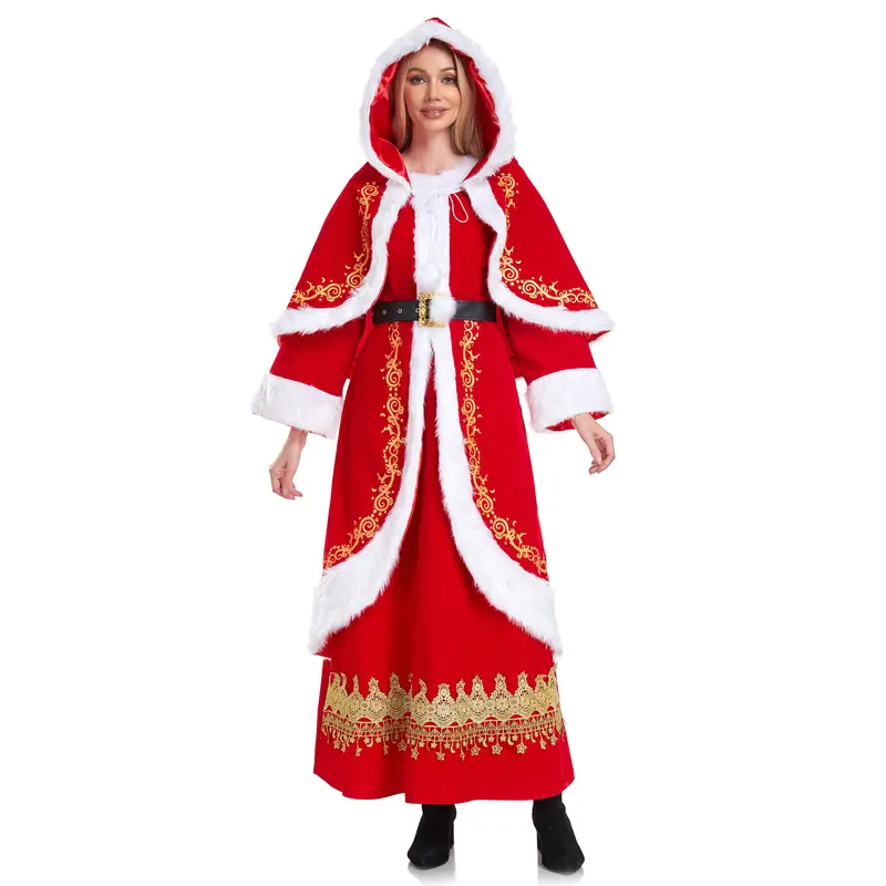 mrs claus costume women santa dress 3pcs plus size - Temu mrs claus costume women santa dress 3pcs plus size - Temu