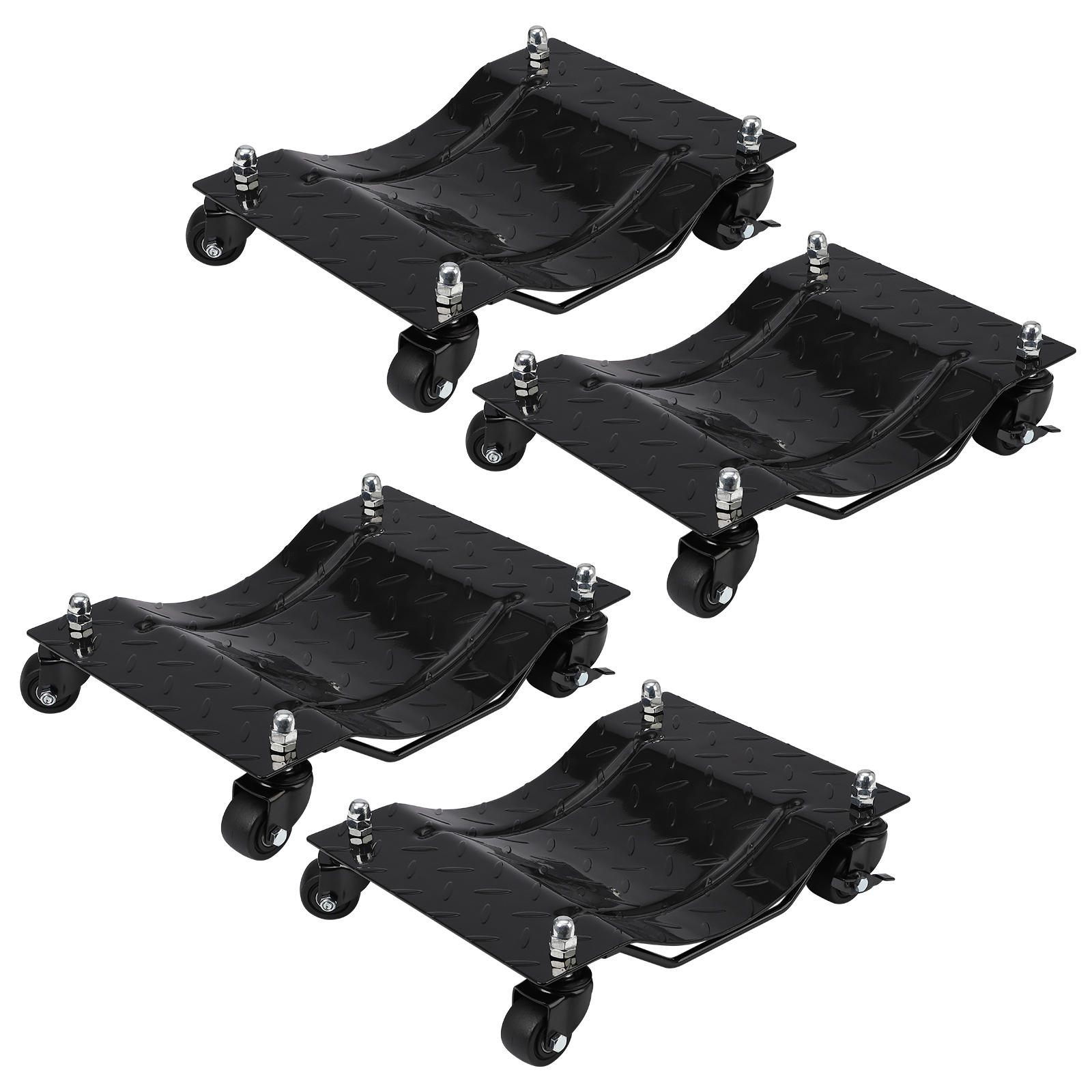 

Car 4 Pack - Upgraded Nylon Wheel, 6000lbs Capacity, 360 Car Dolly Set For Moving Cars, Trucks, Trailers, Motorcycles, Red