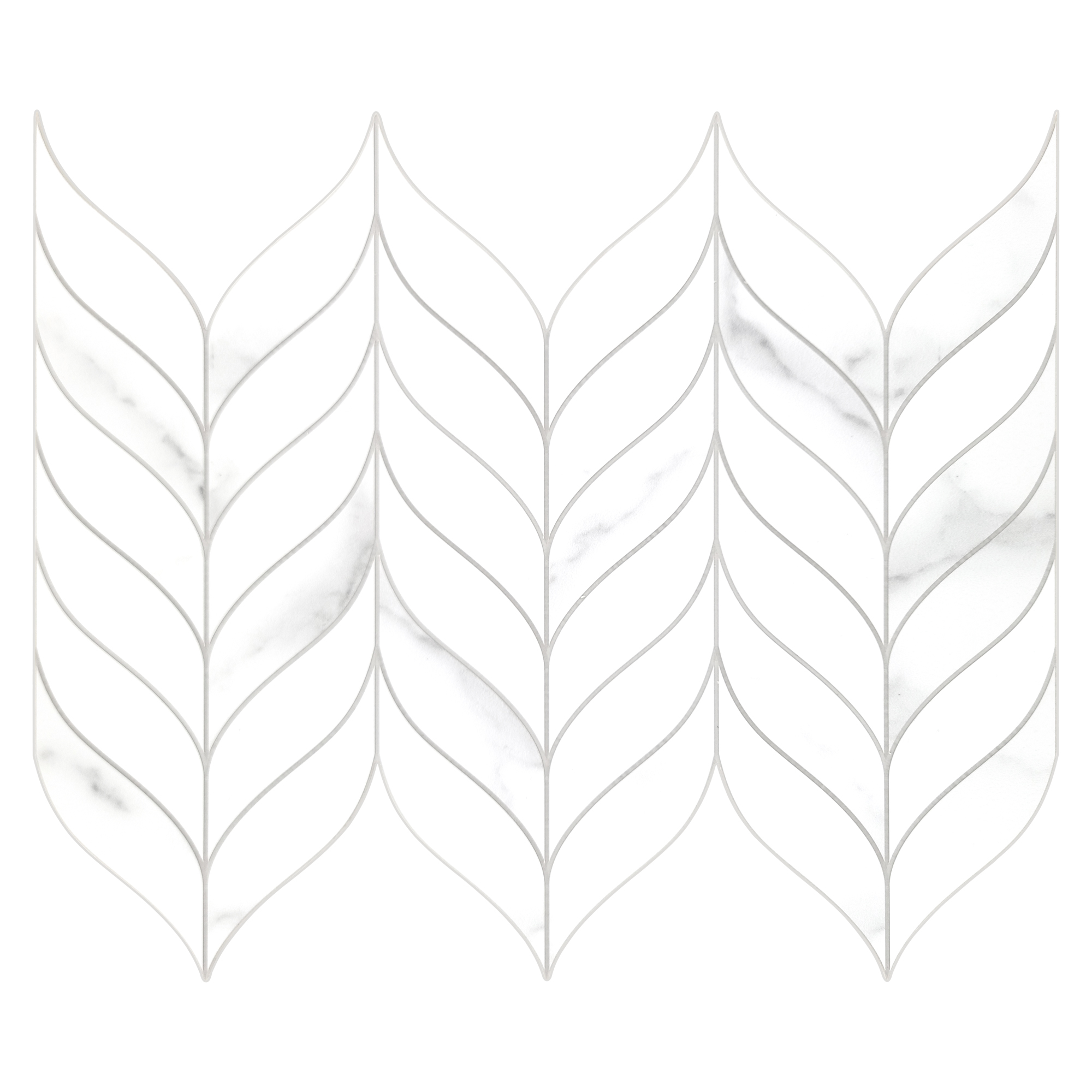 

10-sheet Peel And Stick Backsplash Leaf Self Adhesive Tiles White Marble Wall Panels Stick On Backsplash For Kitchen, Bathroom, Fireplace, Shower