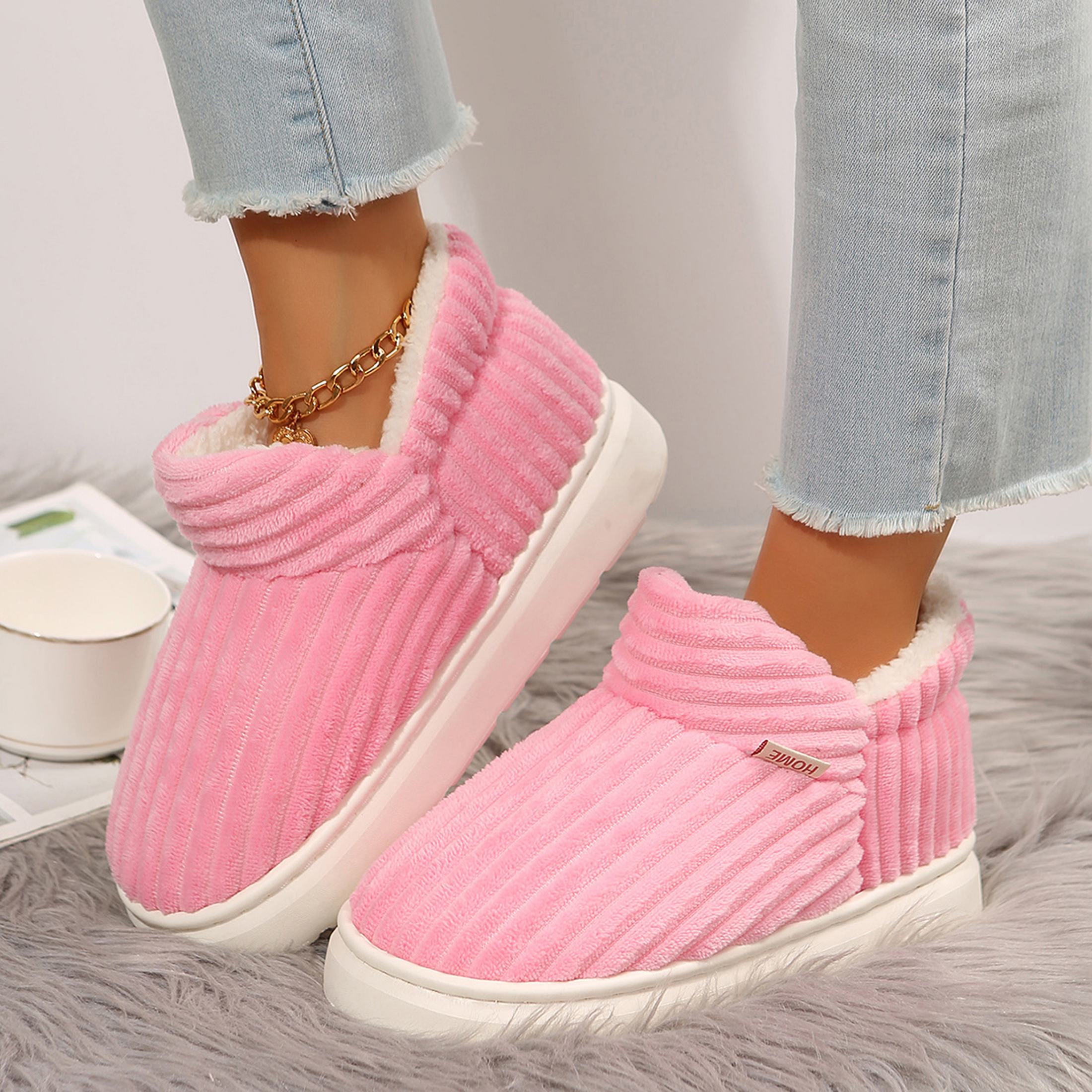 

Cozy Cotton Women's Slippers - Soft And Warm Indoor House Shoes