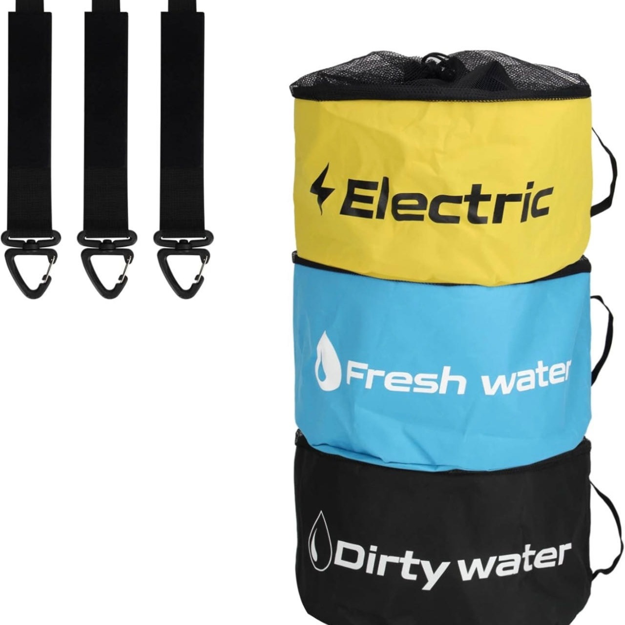 TEMU Rv Hose Storage Bag Of 3 Pack, Camper Accessories For Outside, Rubber Identification Tags For Fresh/ Sewer Hoses Electrical Cords & Accessories,